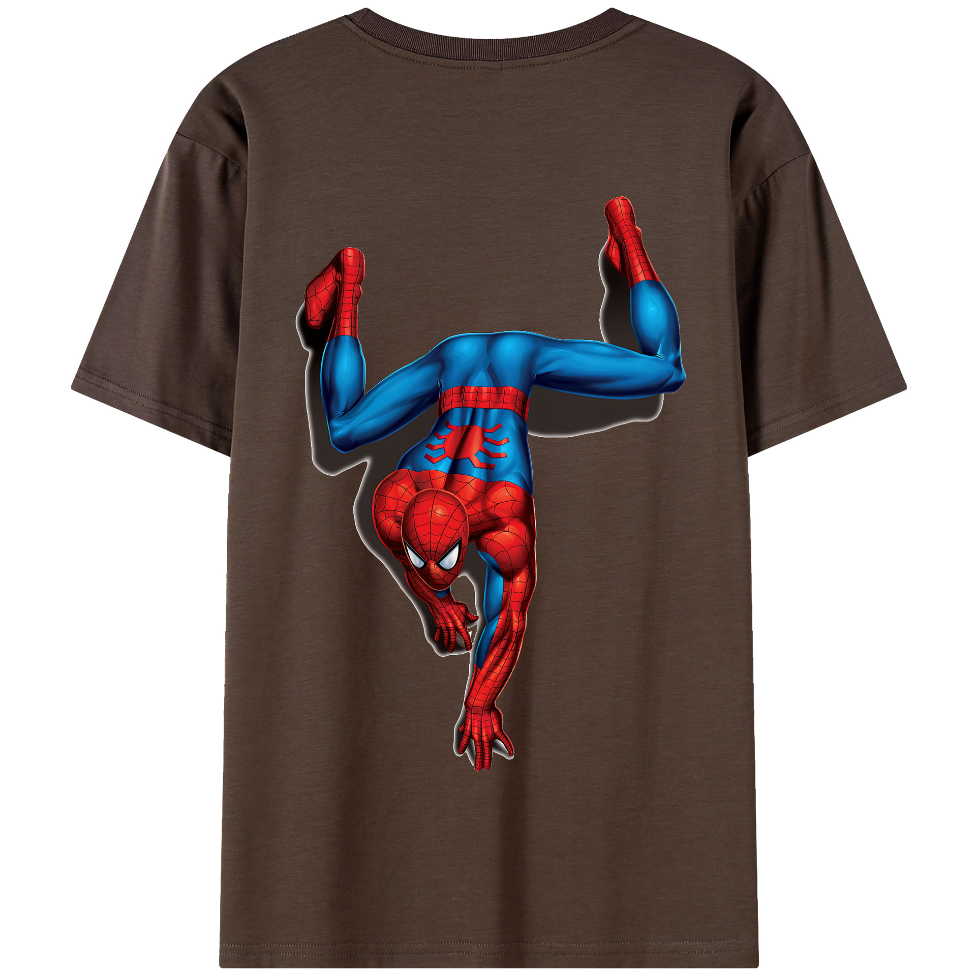 （画像用） Spider Man スパイダーマン 綿100％半袖Tシャツ（背面プリント）