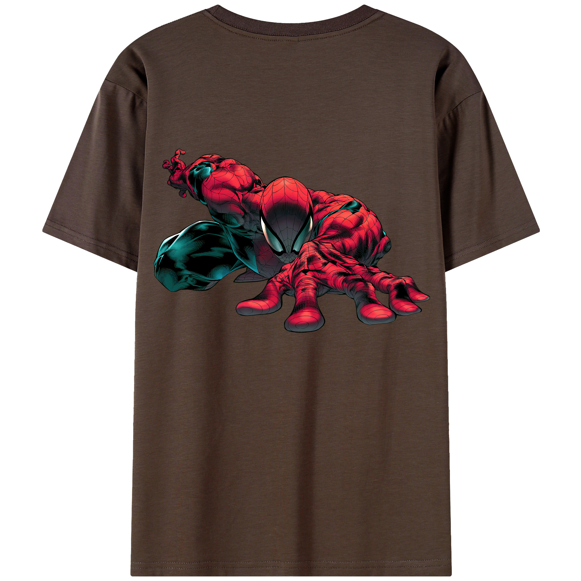 （画像用） Spider Man スパイダーマン 綿100％半袖Tシャツ（背面プリント）