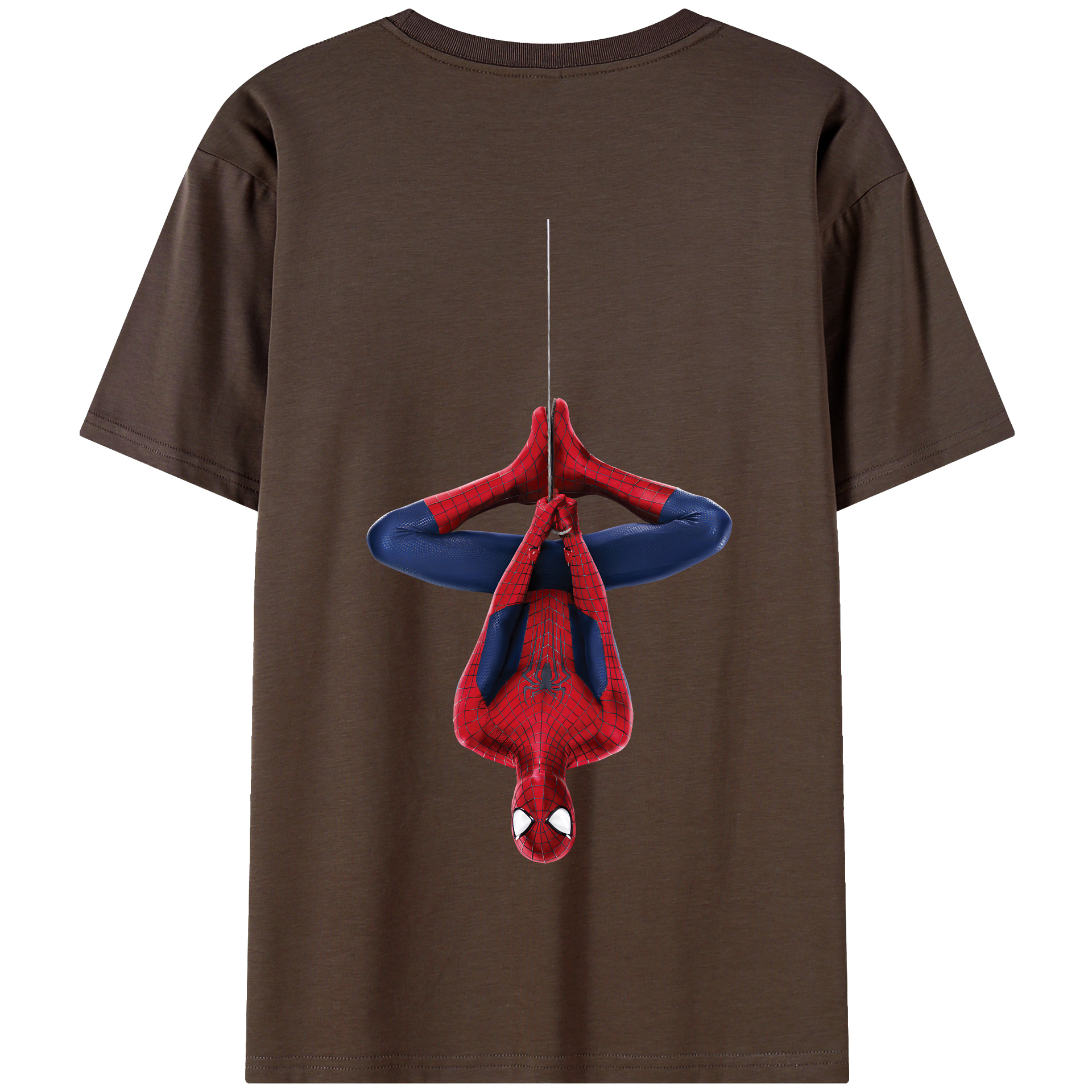 （画像用） Spider Man スパイダーマン 綿100％半袖Tシャツ（背面プリント）