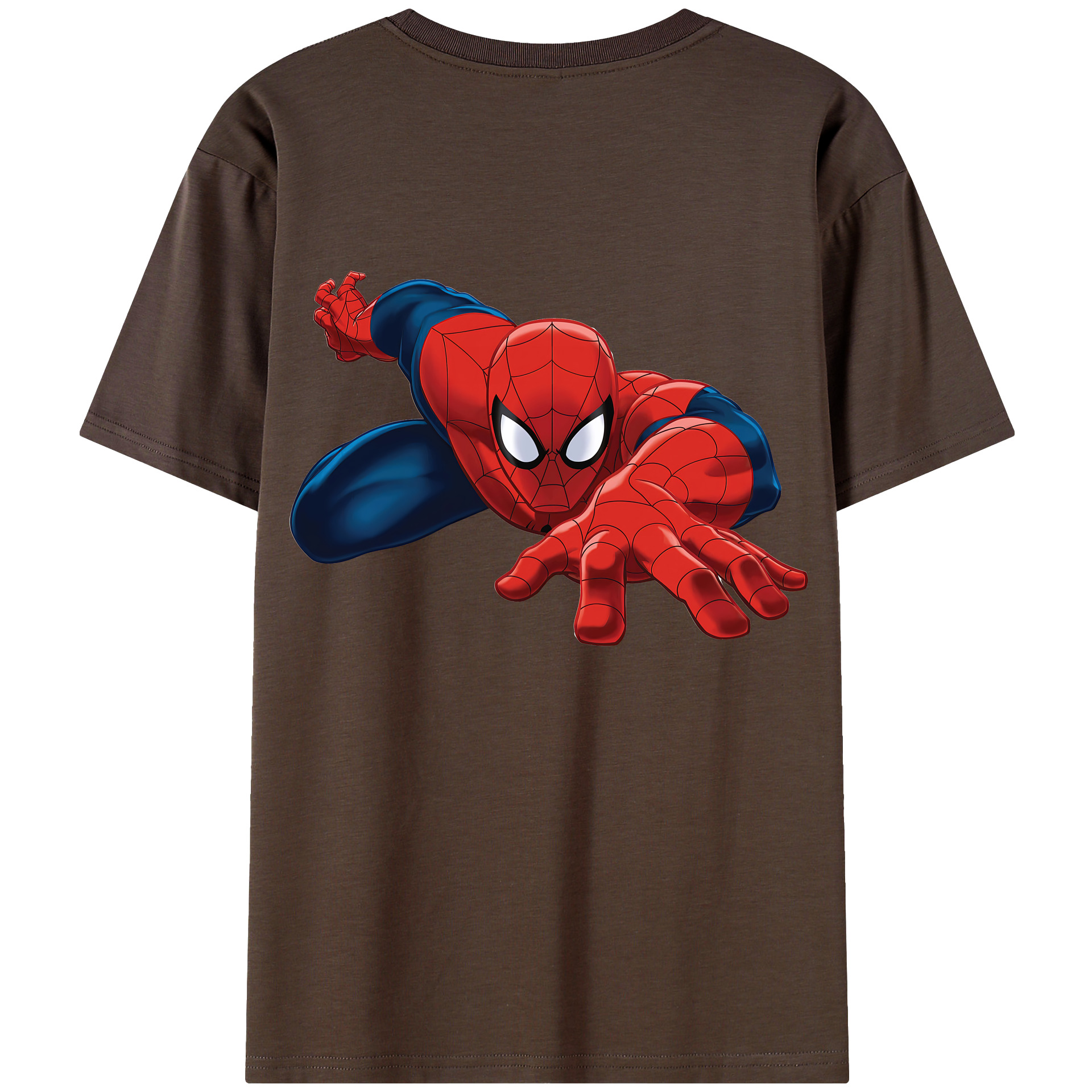 Spider Man スパイダーマン 綿100％半袖Tシャツ（背面プリント）