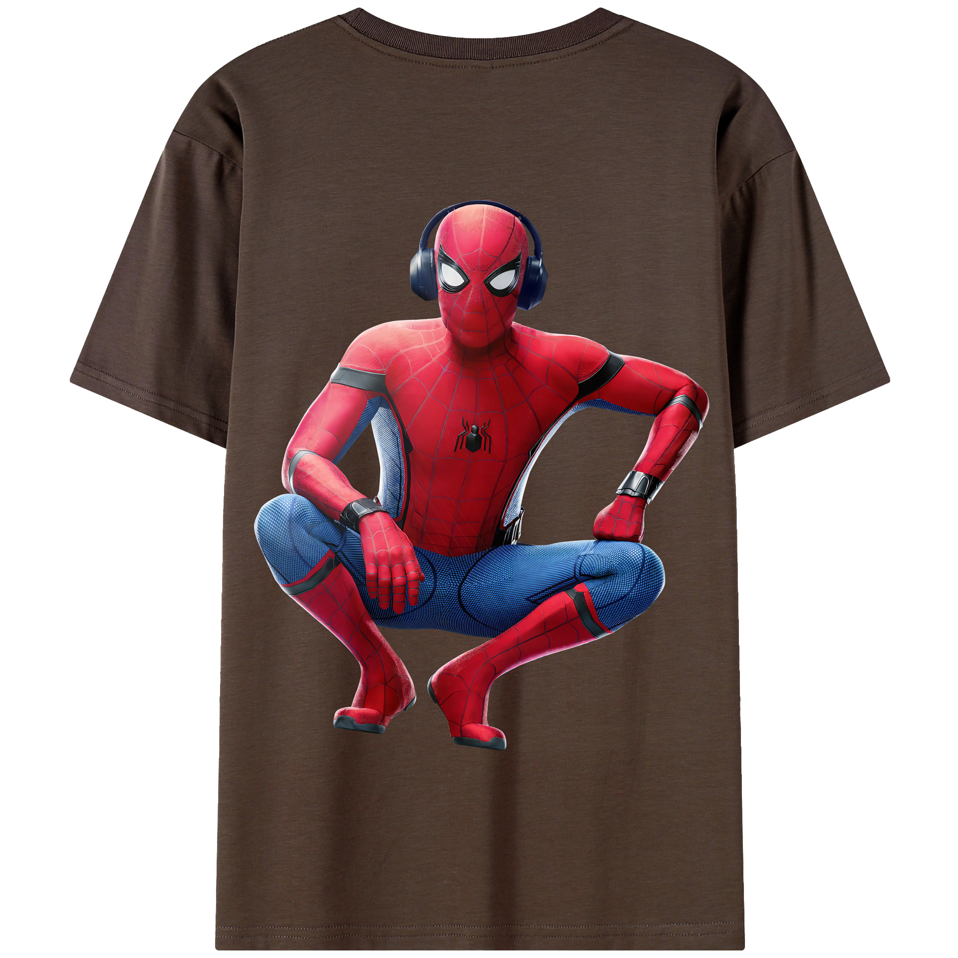 Spider Man スパイダーマン 綿100％半袖Tシャツ（背面プリント）
