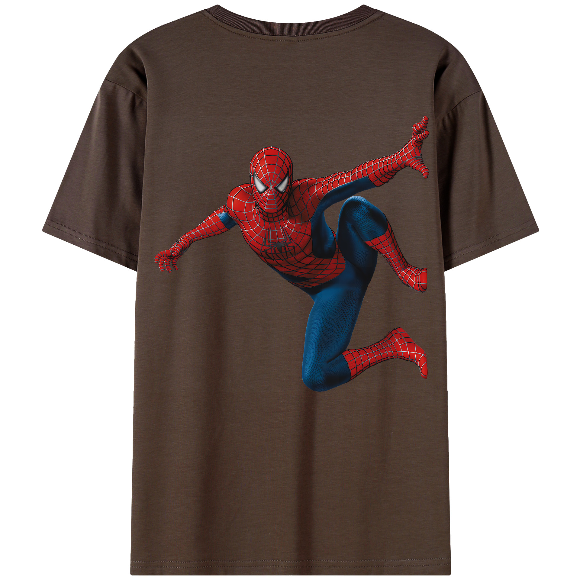 （画像用） Spider Man スパイダーマン 綿100％半袖Tシャツ（背面プリント）