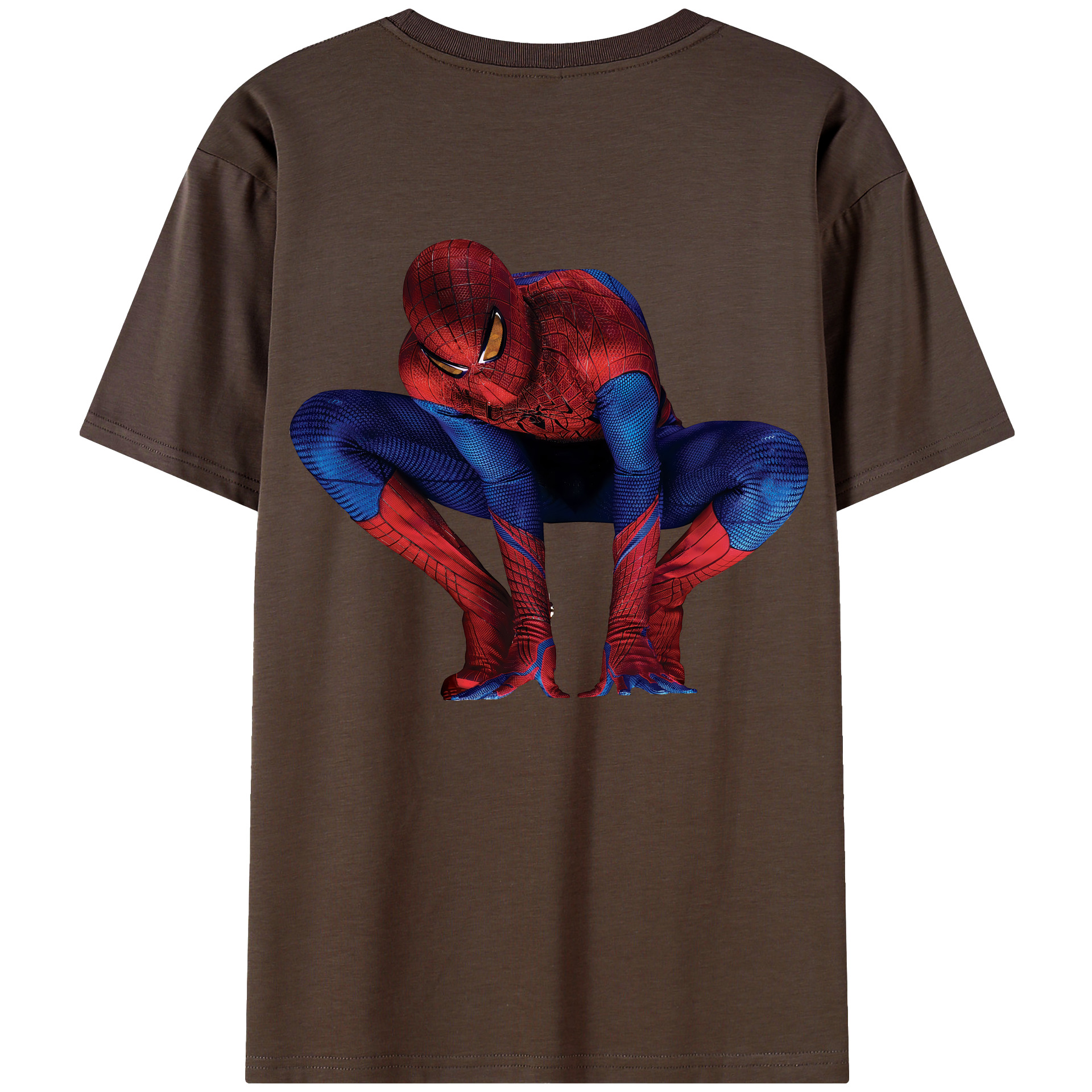 （画像用） Spider Man スパイダーマン 綿100％半袖Tシャツ（背面プリント）