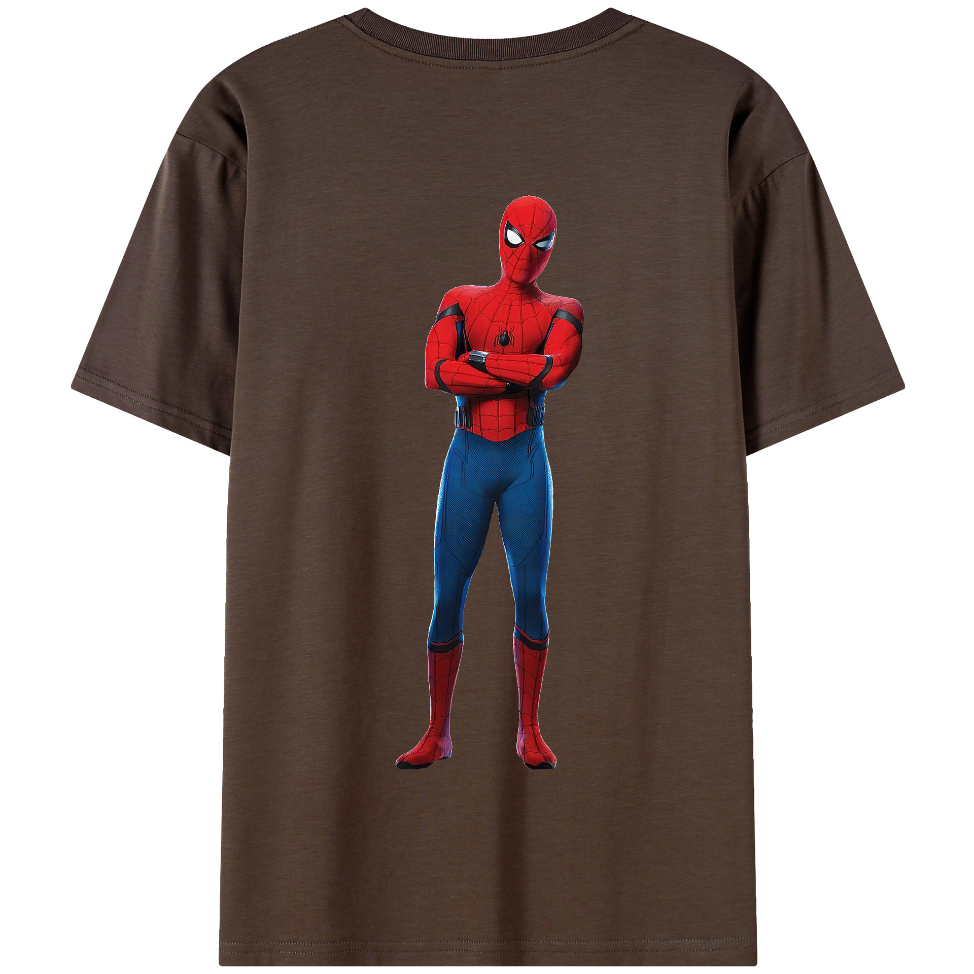 （画像用） Spider Man スパイダーマン 綿100％半袖Tシャツ（背面プリント）