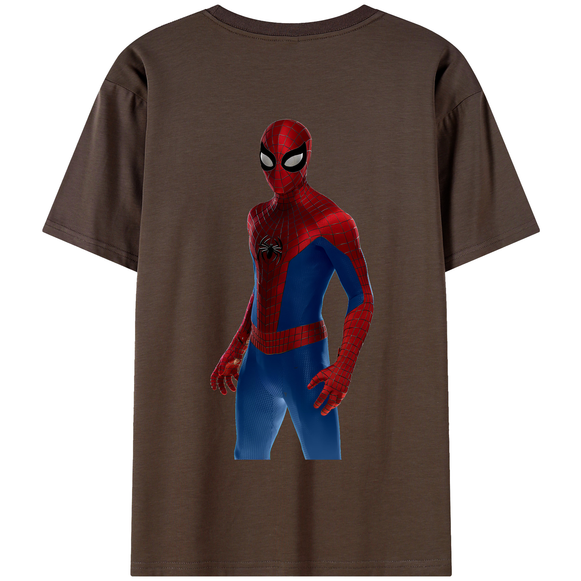 （画像用） Spider Man スパイダーマン 綿100％半袖Tシャツ（背面プリント）
