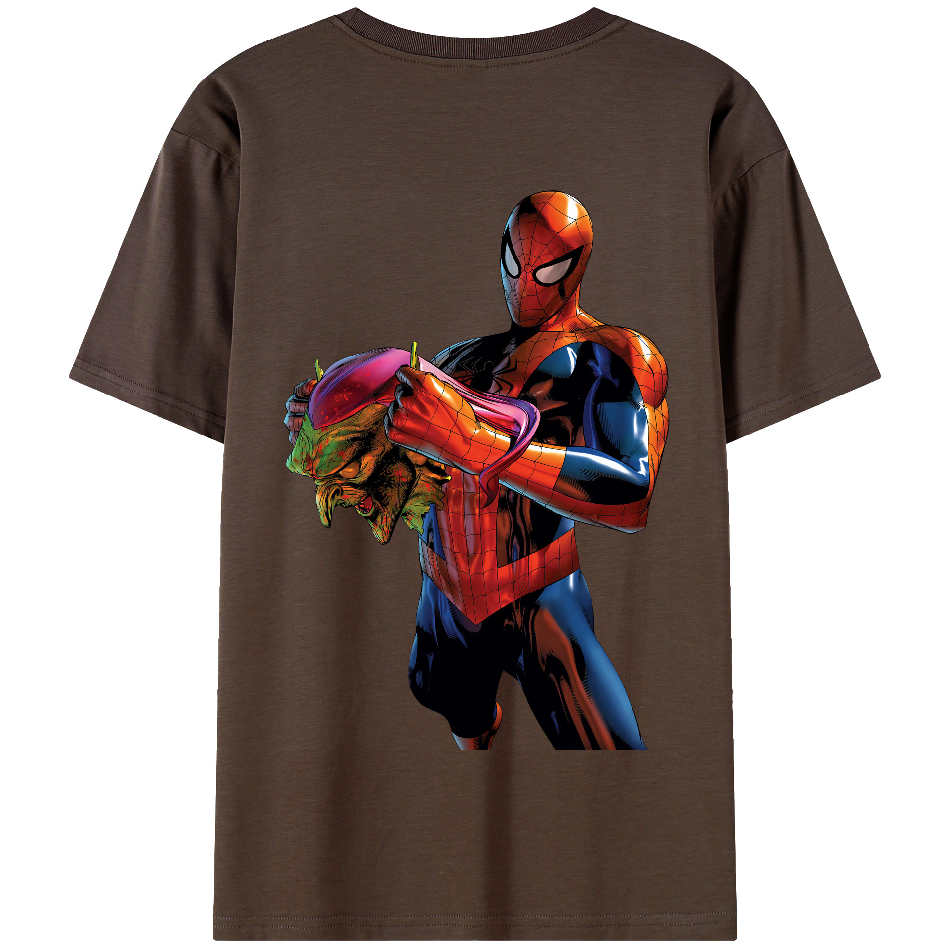 Spider Man スパイダーマン 綿100％半袖Tシャツ（背面プリント）