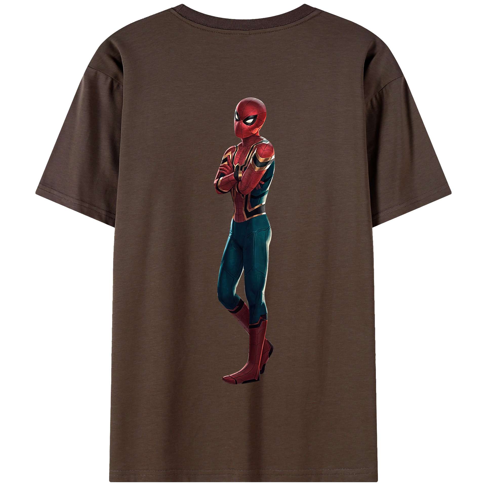 Spider Man スパイダーマン 綿100％半袖Tシャツ（背面プリント）