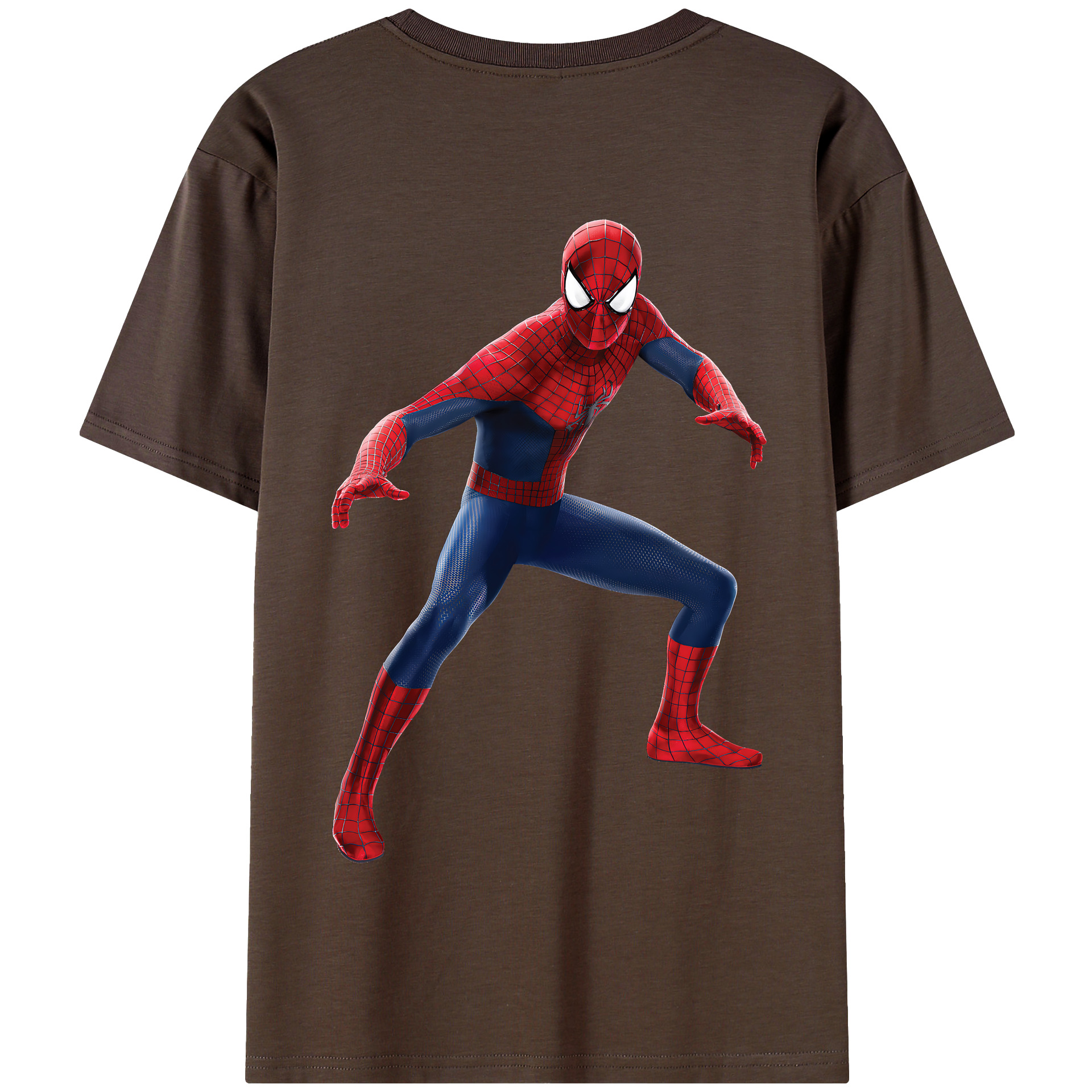 （画像用） Spider Man スパイダーマン 綿100％半袖Tシャツ（背面プリント）