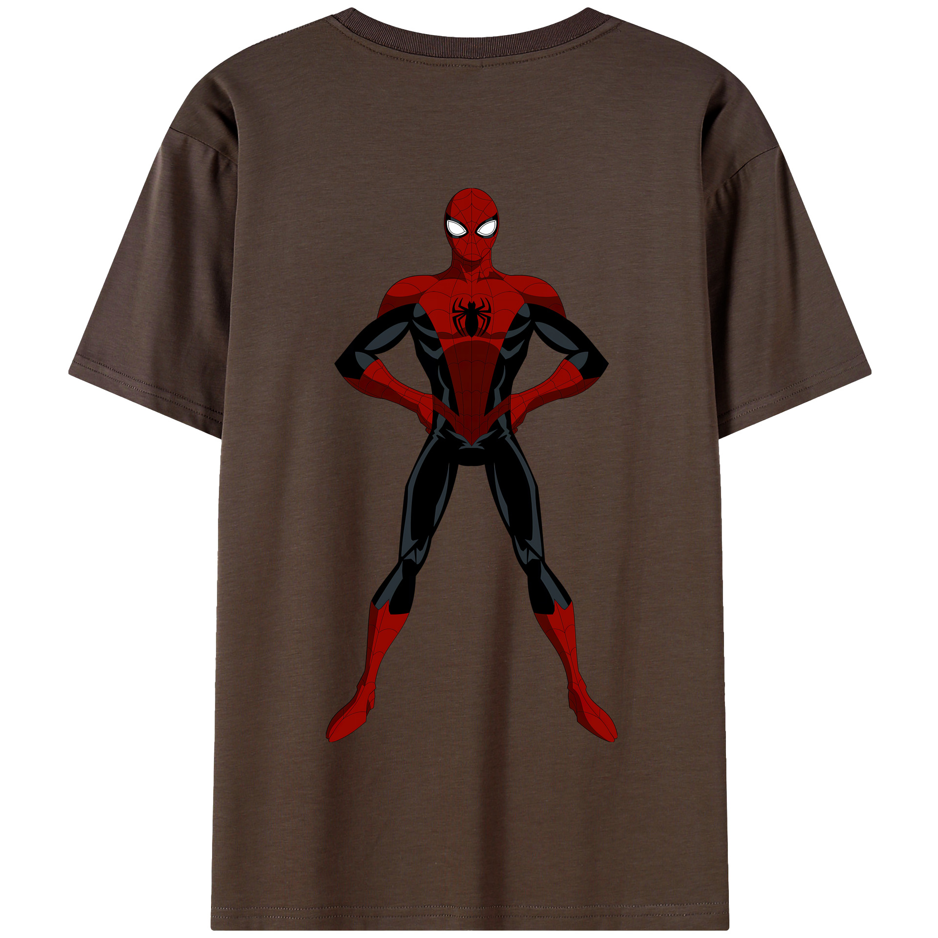 （画像用） Spider Man スパイダーマン 綿100％半袖Tシャツ（背面プリント）