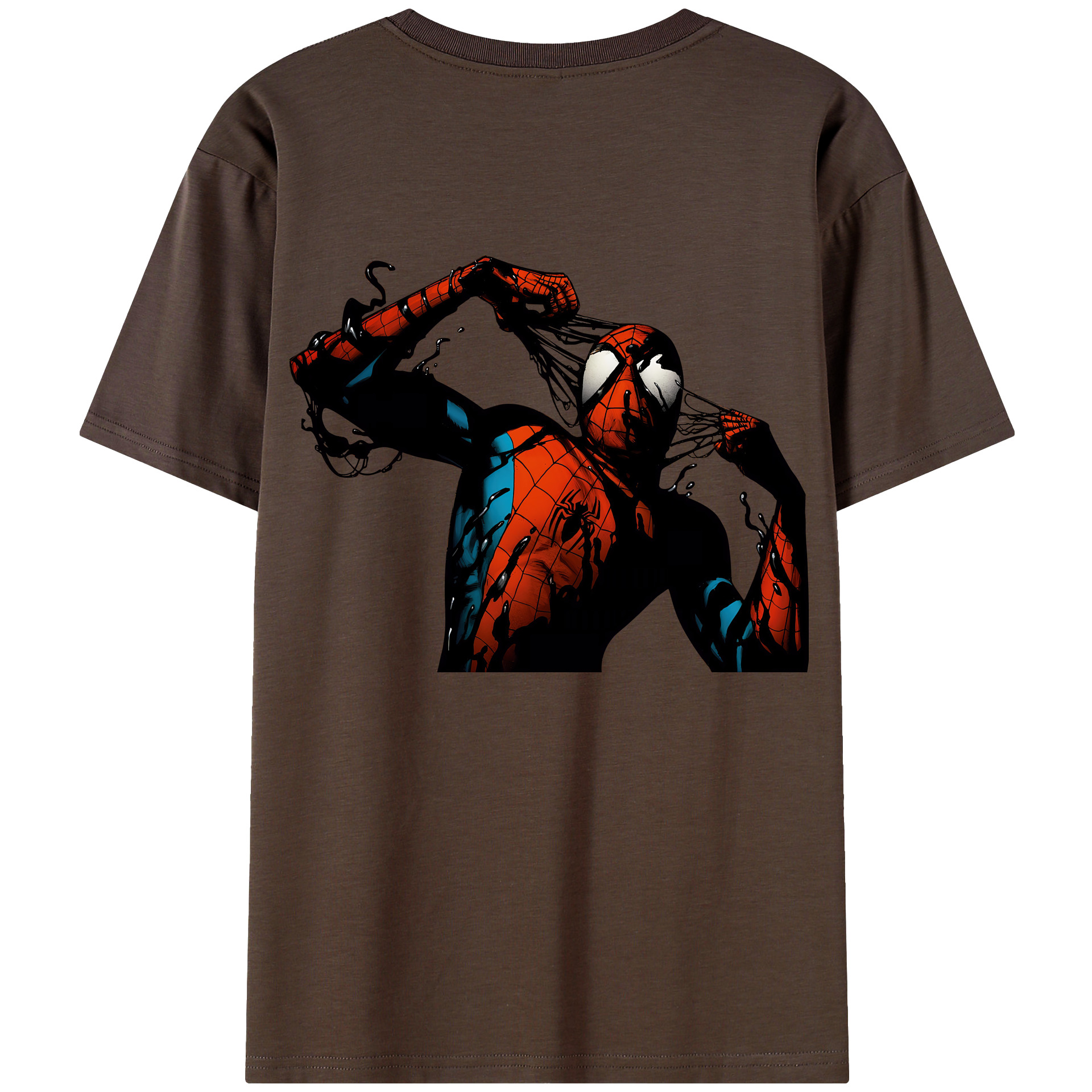（画像用） Spider Man スパイダーマン 綿100％半袖Tシャツ（背面プリント）