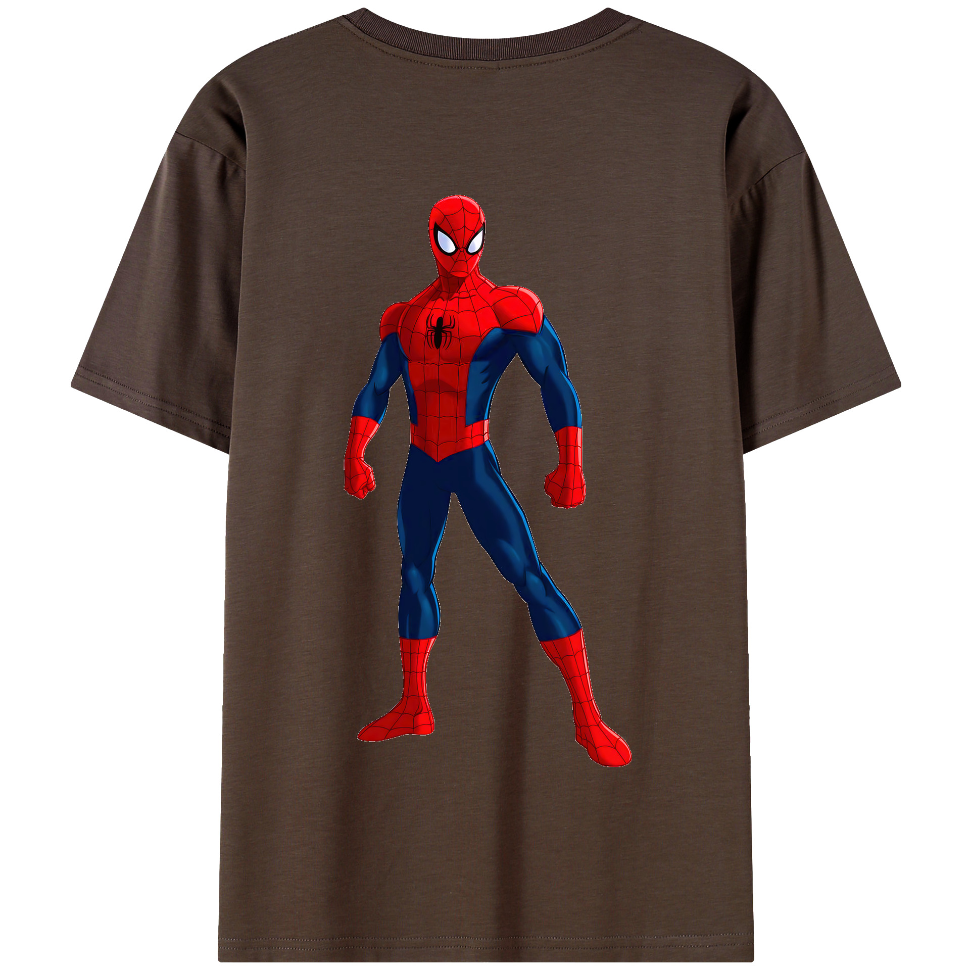 （画像用） Spider Man スパイダーマン 綿100％半袖Tシャツ（背面プリント）