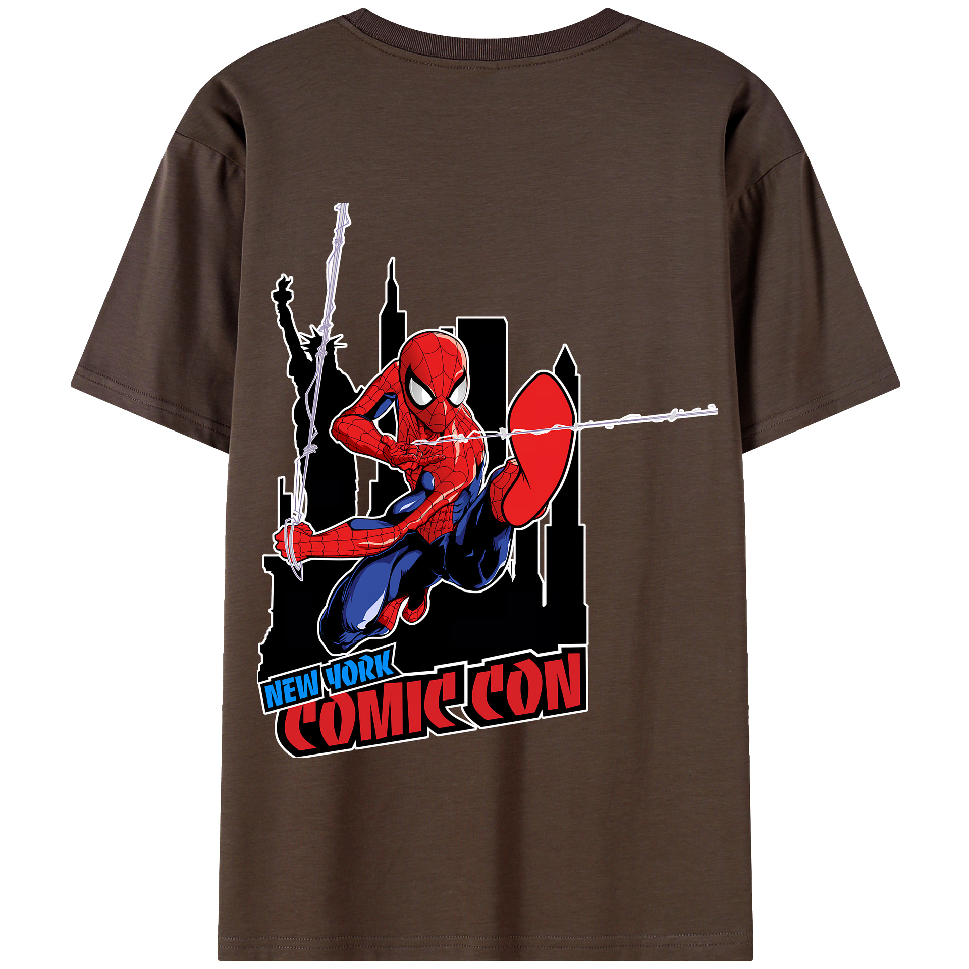 Spider Man スパイダーマン 綿100％半袖Tシャツ（背面プリント）