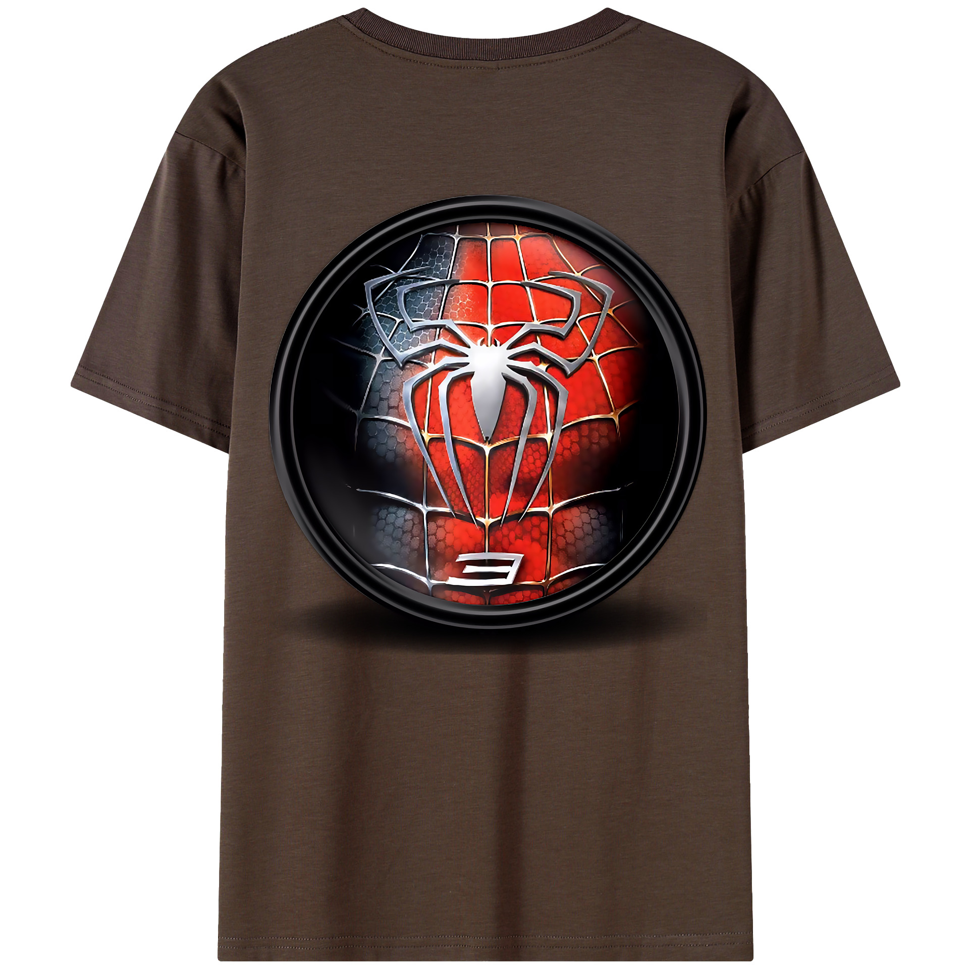 （画像用） Spider Man スパイダーマン 綿100％半袖Tシャツ（背面プリント）