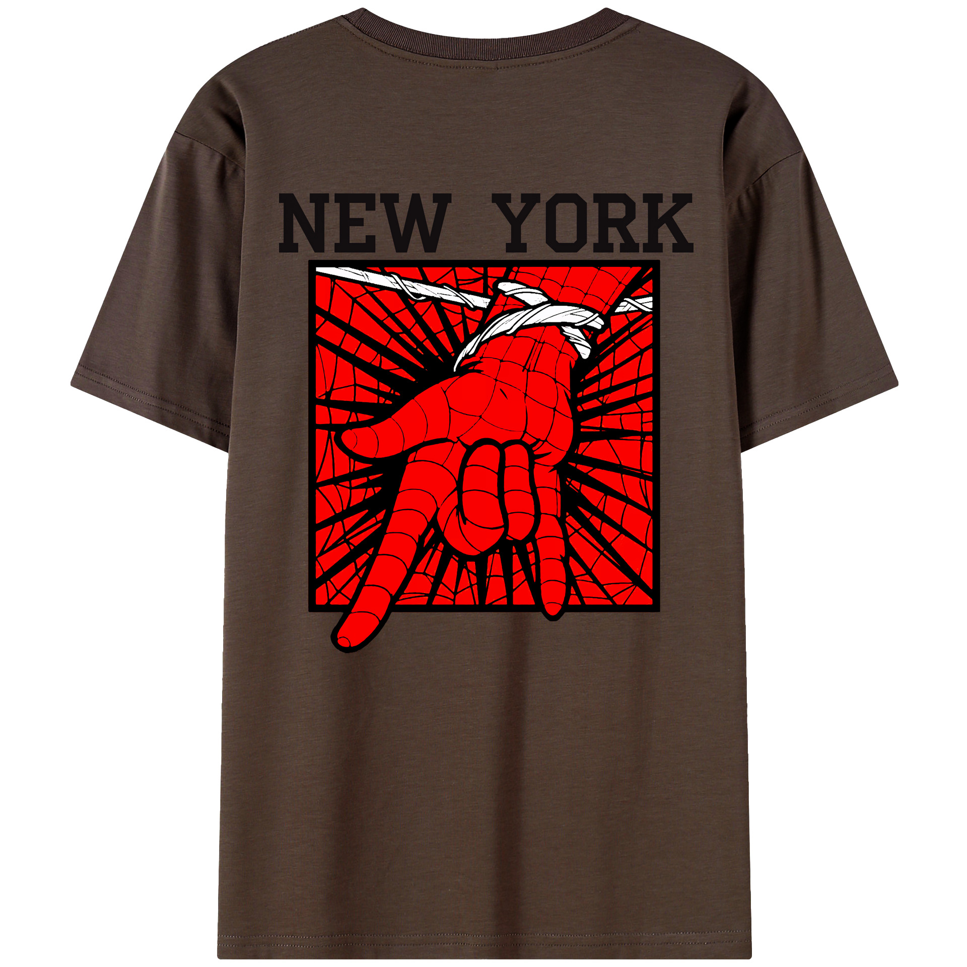 （画像用） Spider Man スパイダーマン 綿100％半袖Tシャツ（背面プリント）