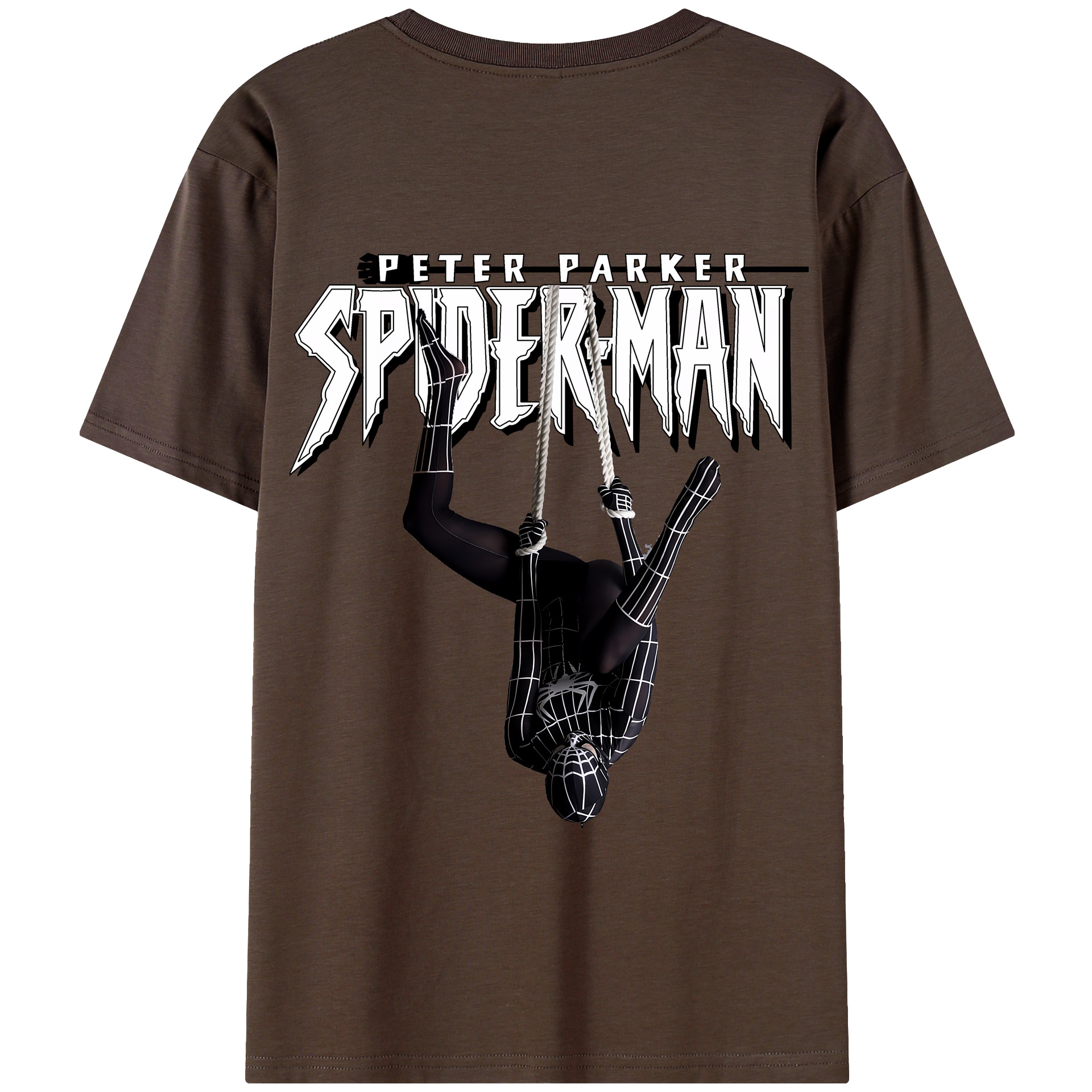 （画像用） Spider Man スパイダーマン 綿100％半袖Tシャツ（背面プリント）