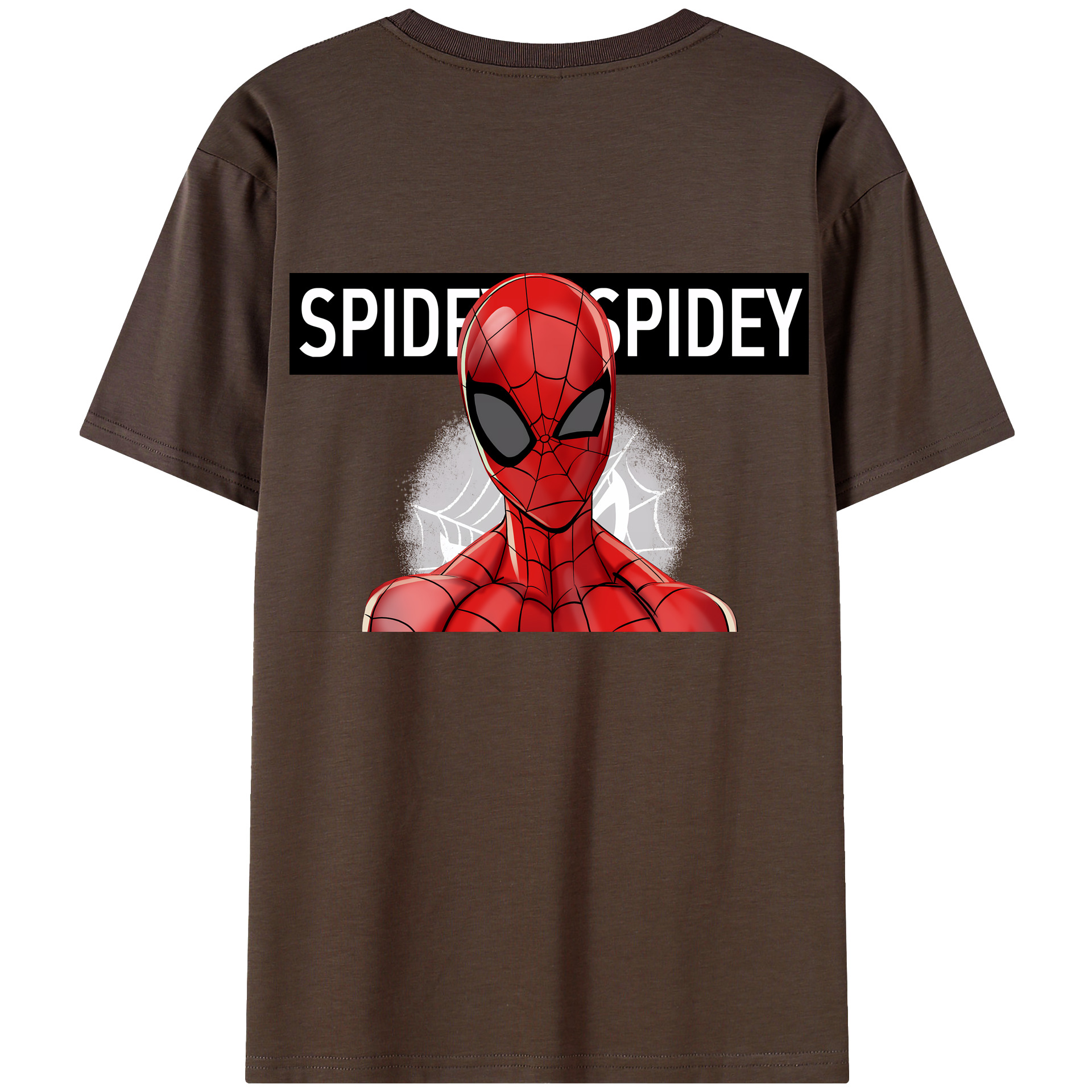 （画像用） Spider Man スパイダーマン 綿100％半袖Tシャツ（背面プリント）