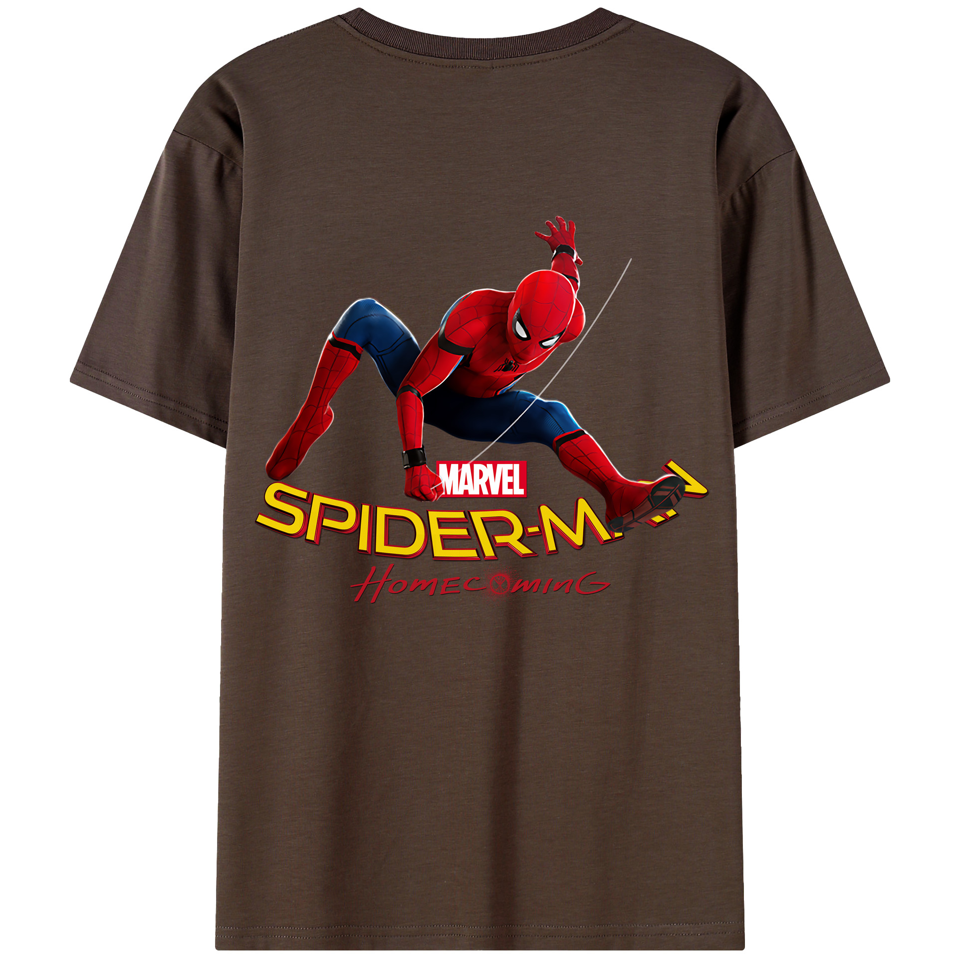 （画像用） Spider Man スパイダーマン 綿100％半袖Tシャツ（背面プリント）