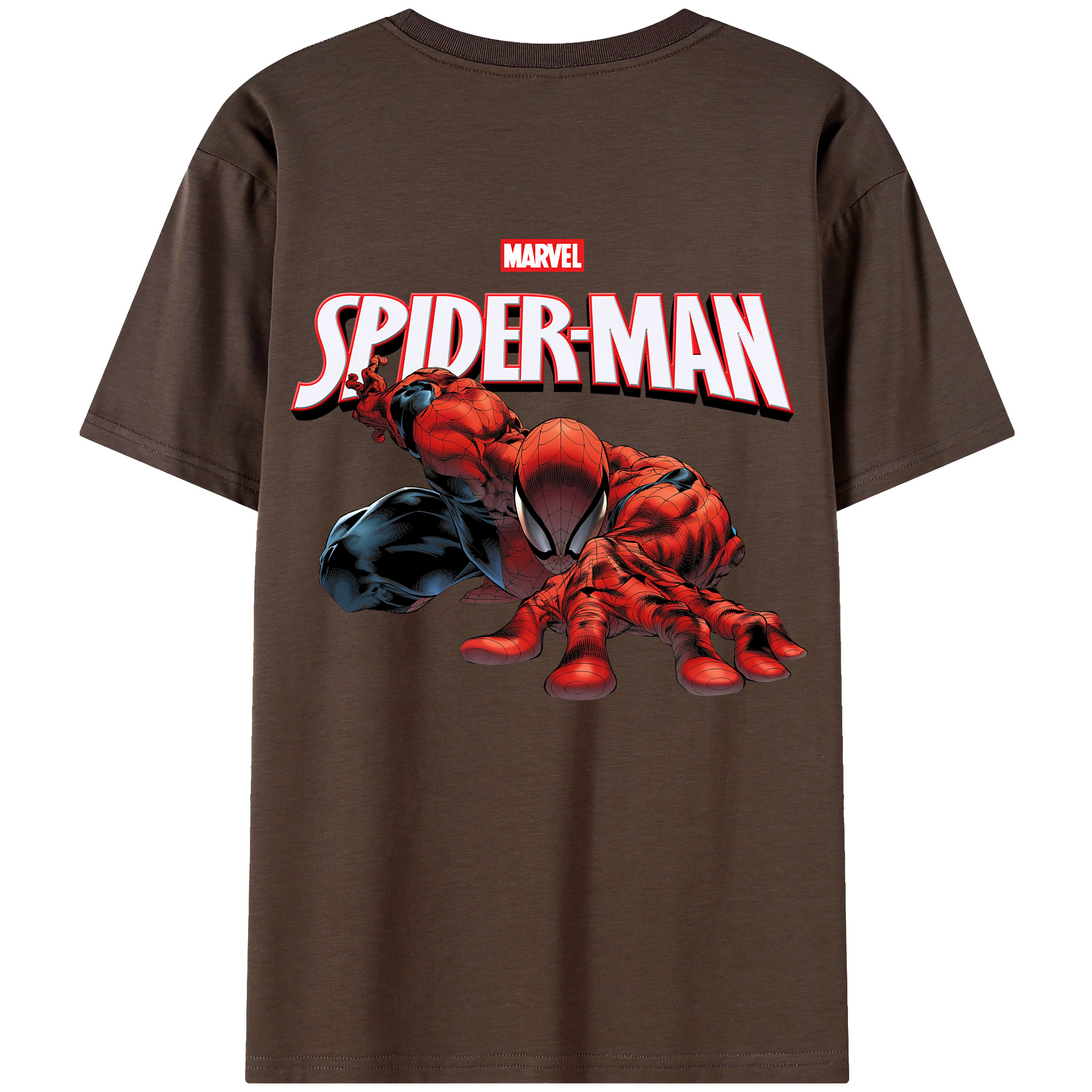 （画像用） Spider Man スパイダーマン 綿100％半袖Tシャツ（背面プリント）