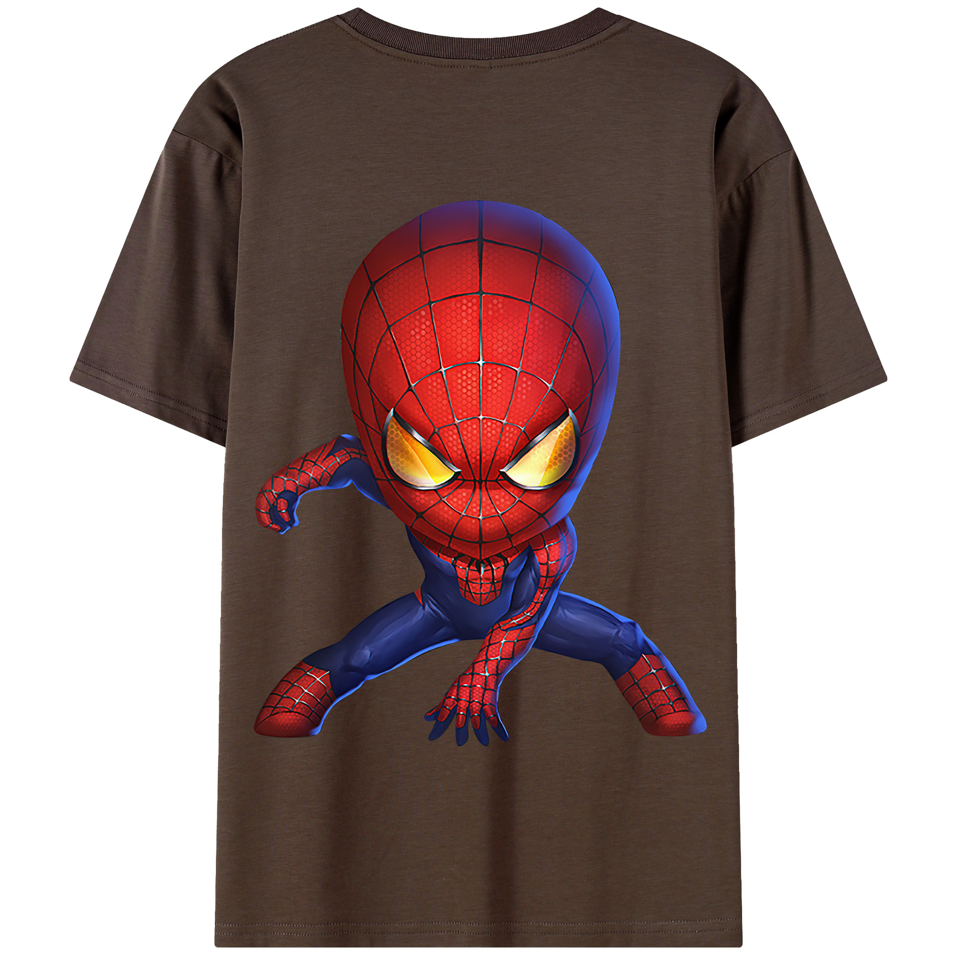 （画像用） Spider Man スパイダーマン 綿100％半袖Tシャツ（背面プリント）