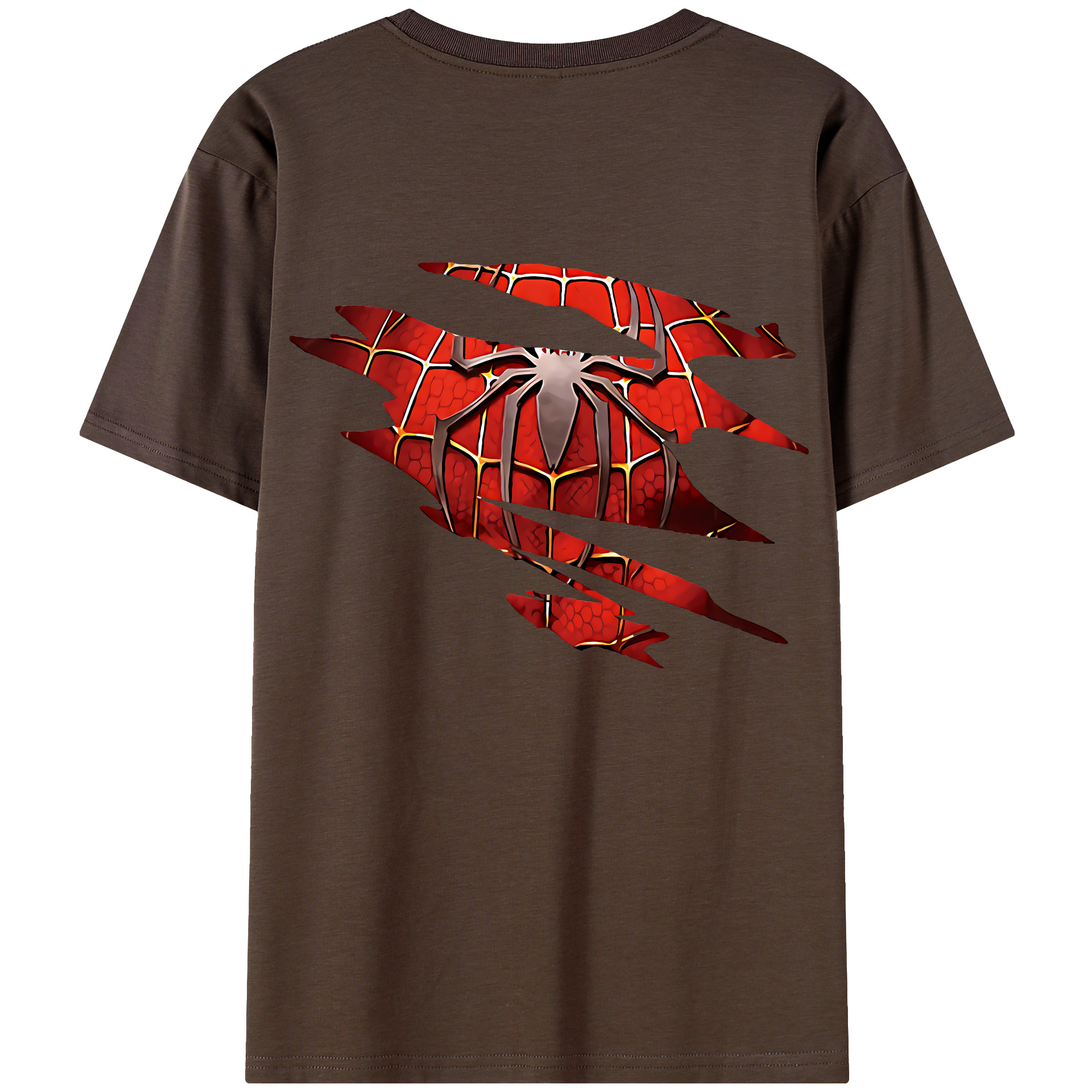 （画像用） Spider Man スパイダーマン 綿100％半袖Tシャツ（背面プリント）