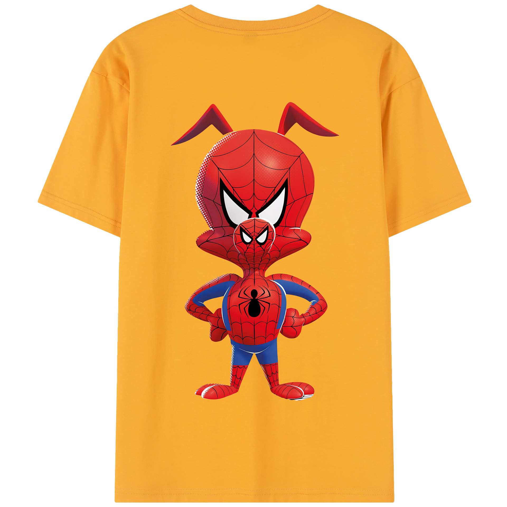 （画像用） Spider Man スパイダーマン 綿100％半袖Tシャツ（背面プリント）