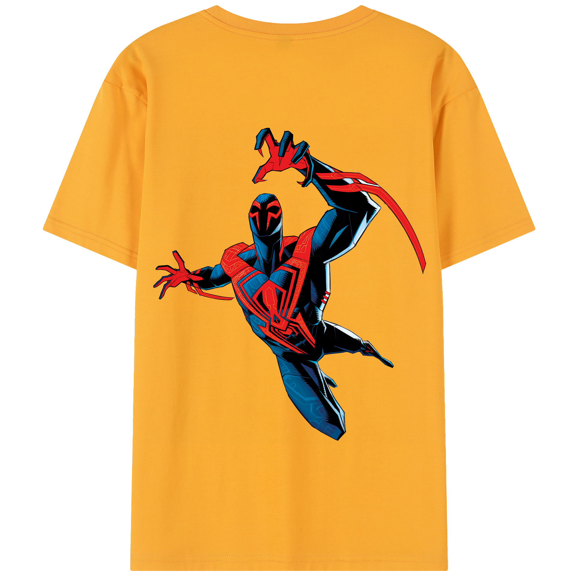（画像用） Spider Man スパイダーマン 綿100％半袖Tシャツ（背面プリント）