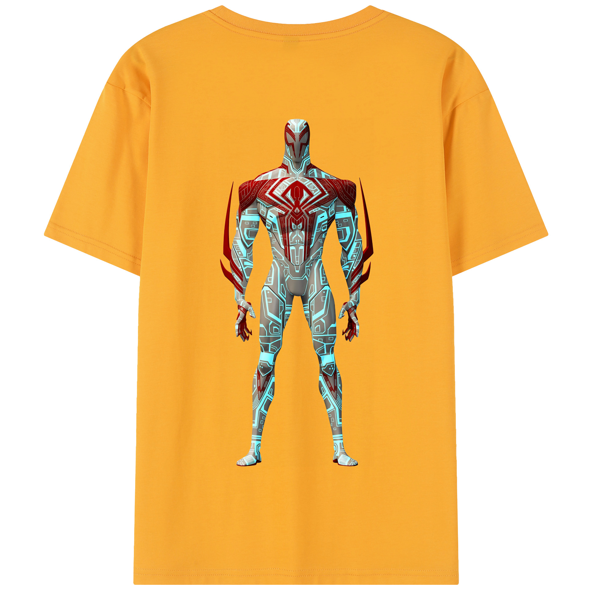 （画像用） Spider Man スパイダーマン 綿100％半袖Tシャツ（背面プリント）