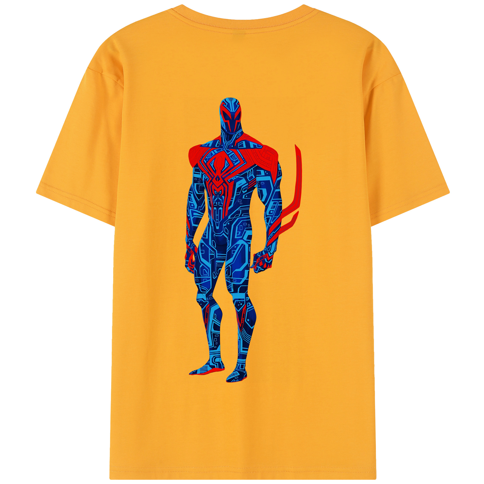 （画像用） Spider Man スパイダーマン 綿100％半袖Tシャツ（背面プリント）