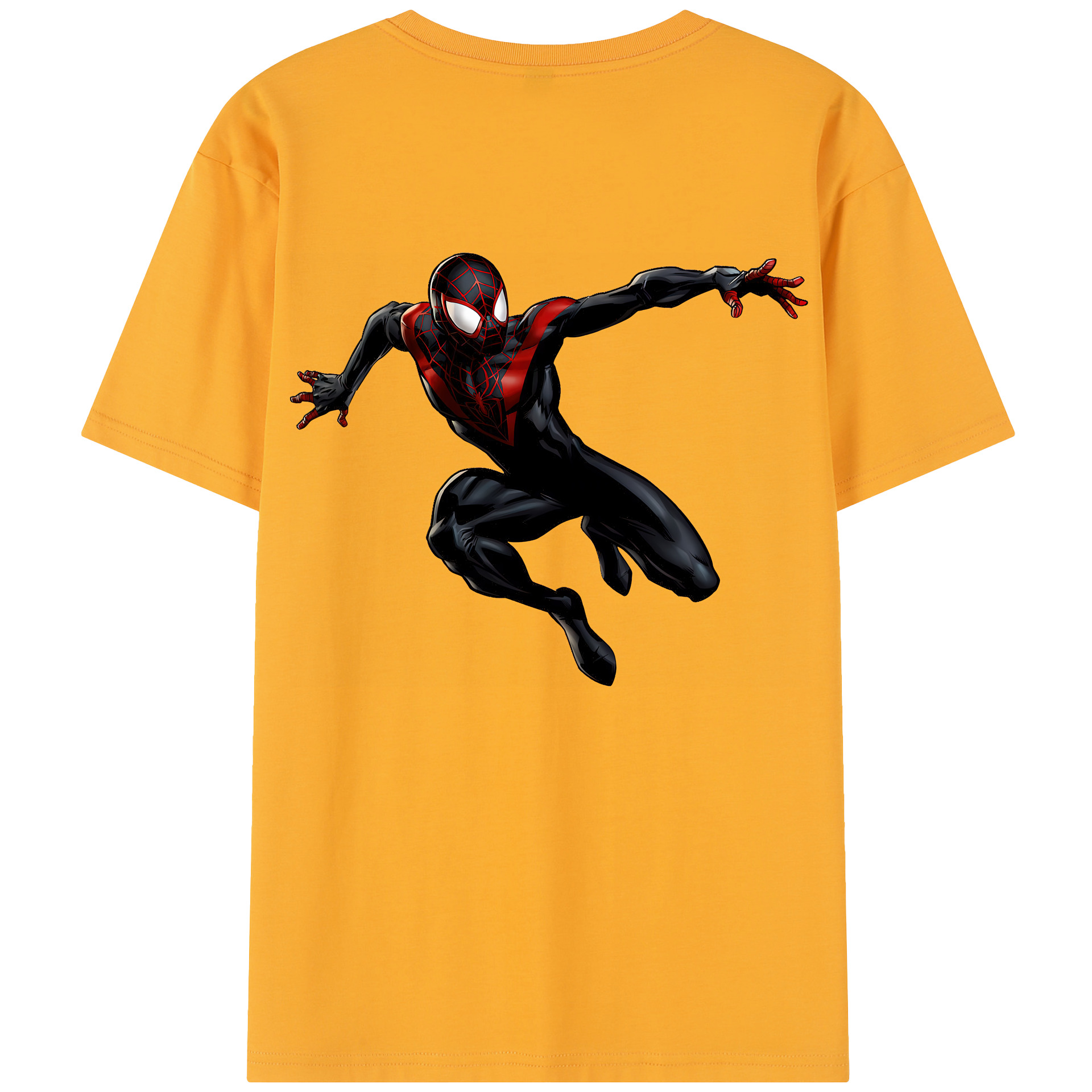 （画像用） Spider Man スパイダーマン 綿100％半袖Tシャツ（背面プリント）