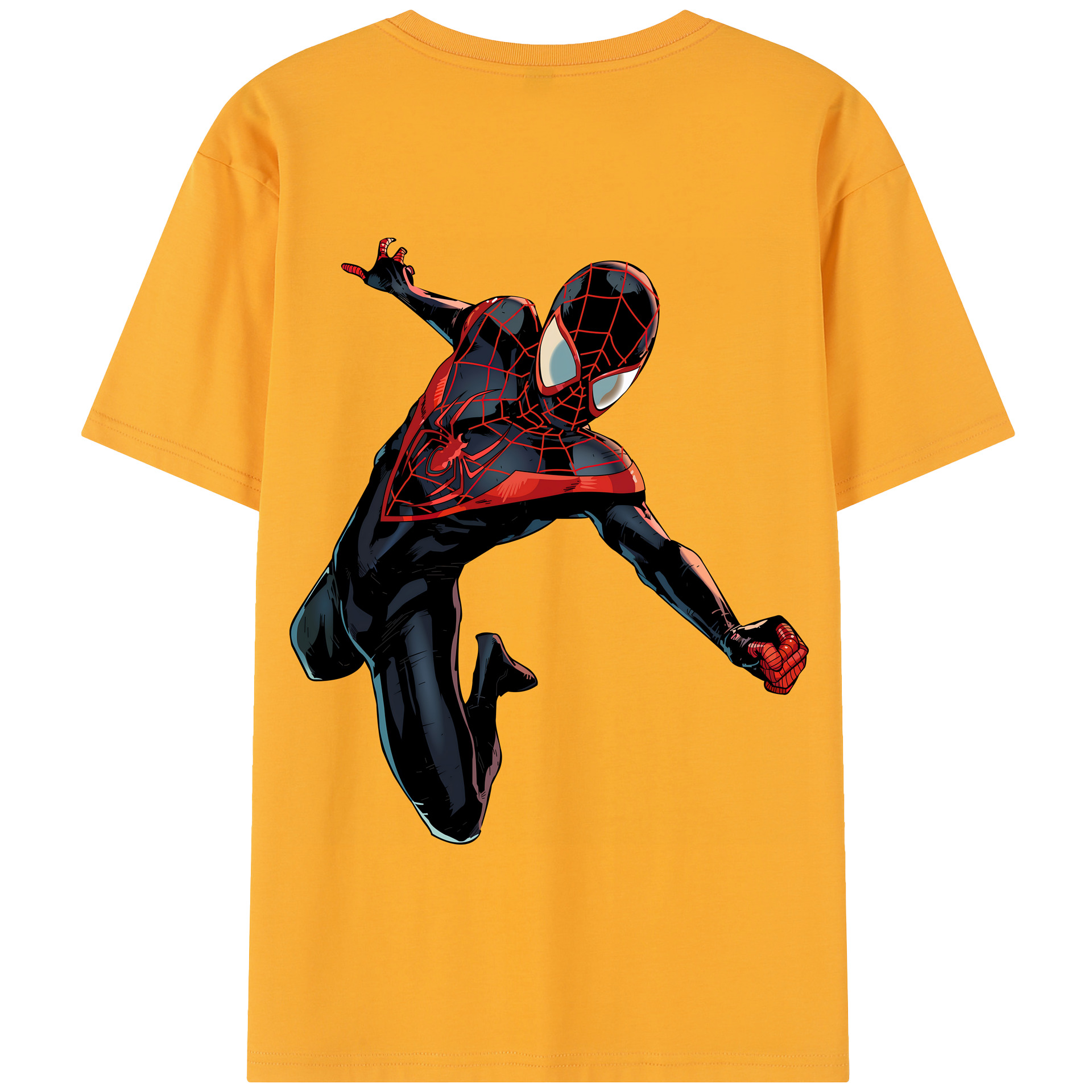 （画像用） Spider Man スパイダーマン 綿100％半袖Tシャツ（背面プリント）