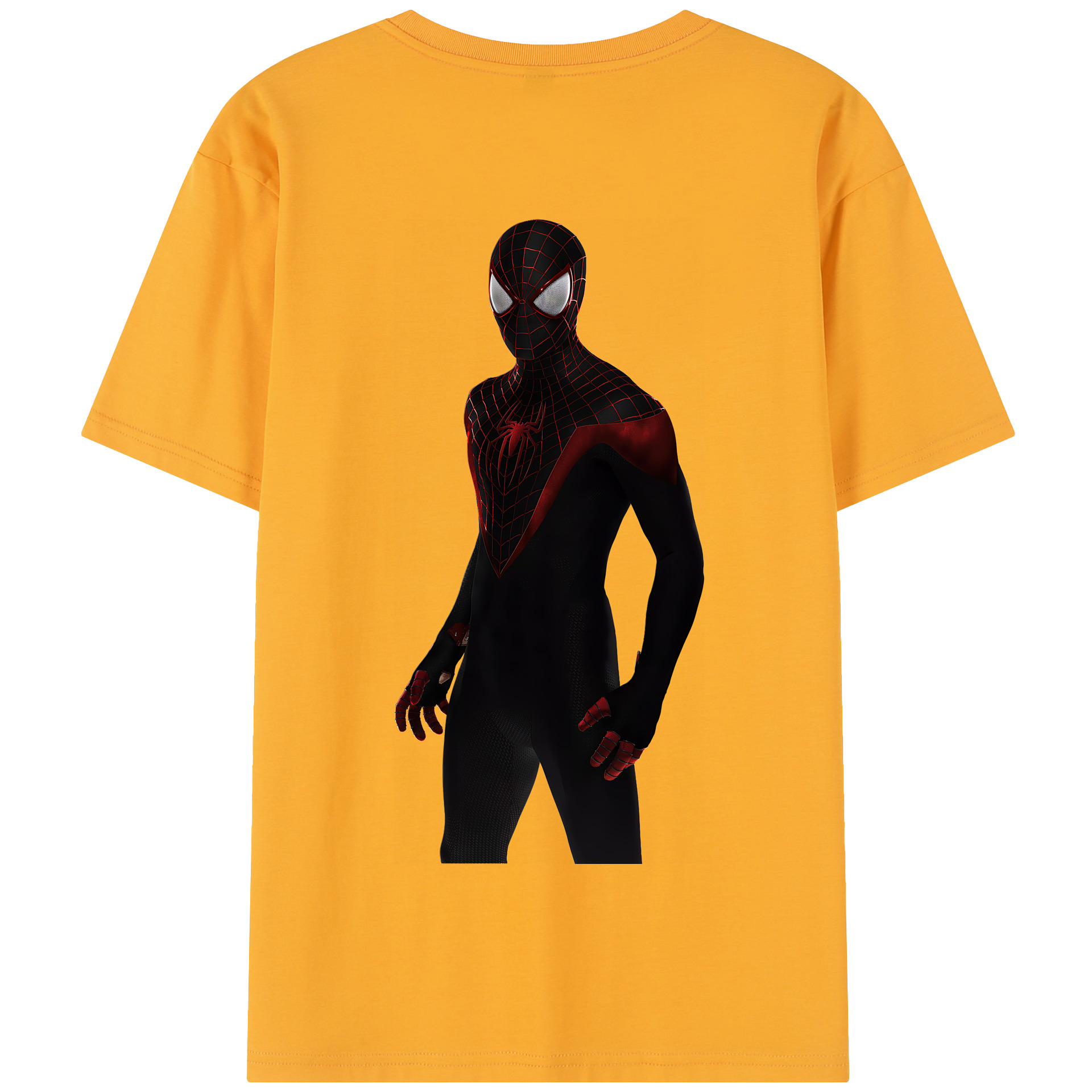 （画像用） Spider Man スパイダーマン 綿100％半袖Tシャツ（背面プリント）