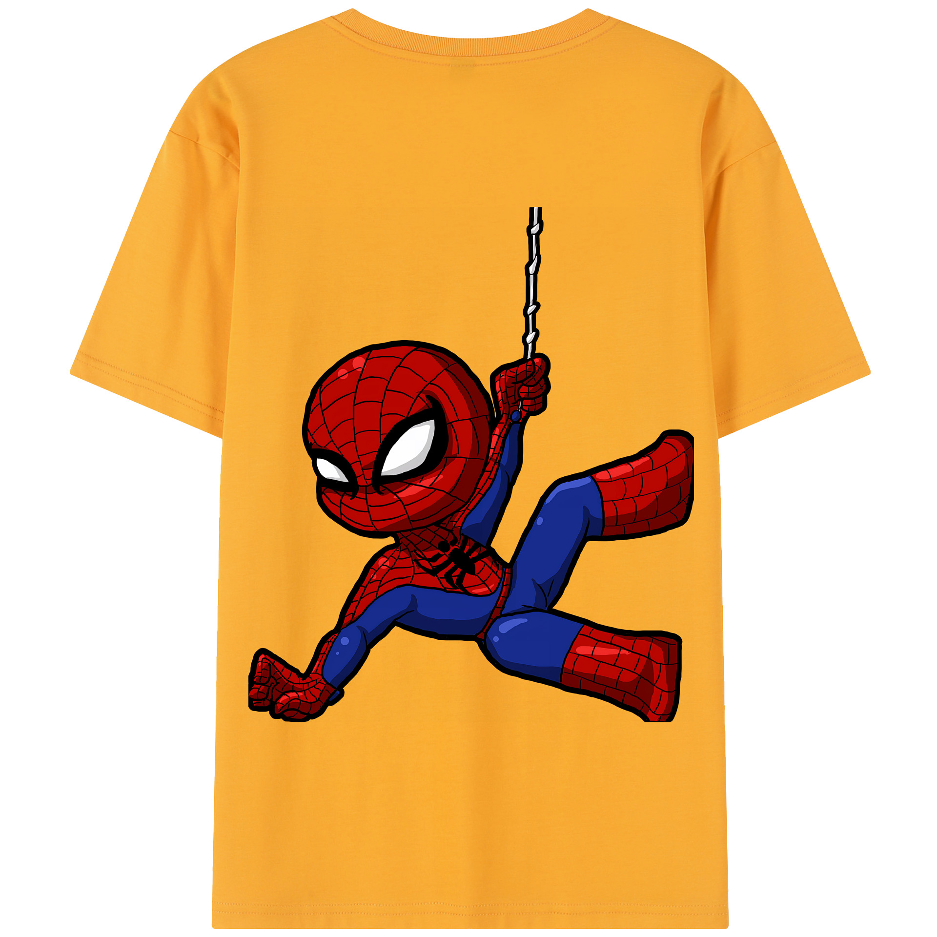 （画像用） Spider Man スパイダーマン 綿100％半袖Tシャツ（背面プリント）