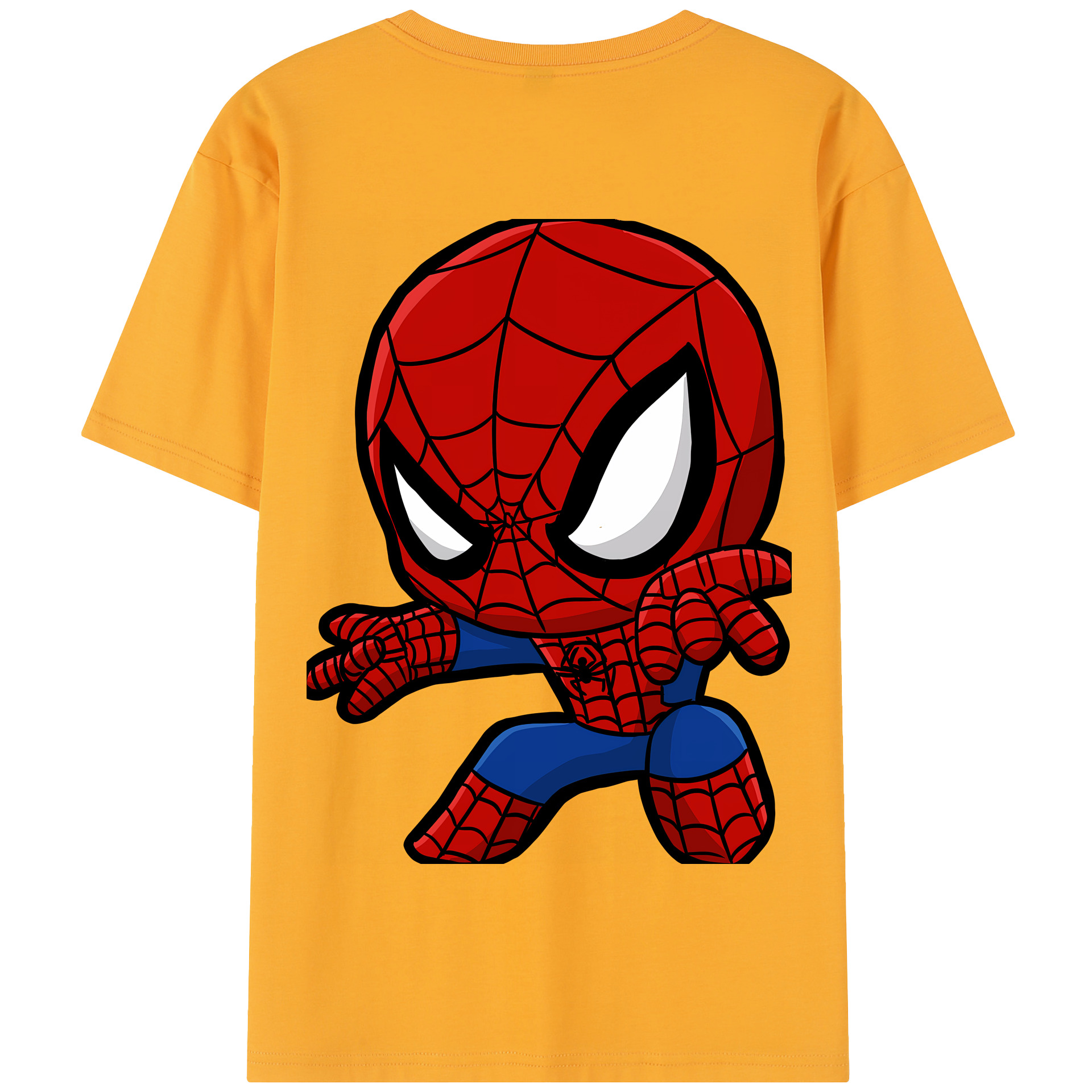 （画像用） Spider Man スパイダーマン 綿100％半袖Tシャツ（背面プリント）
