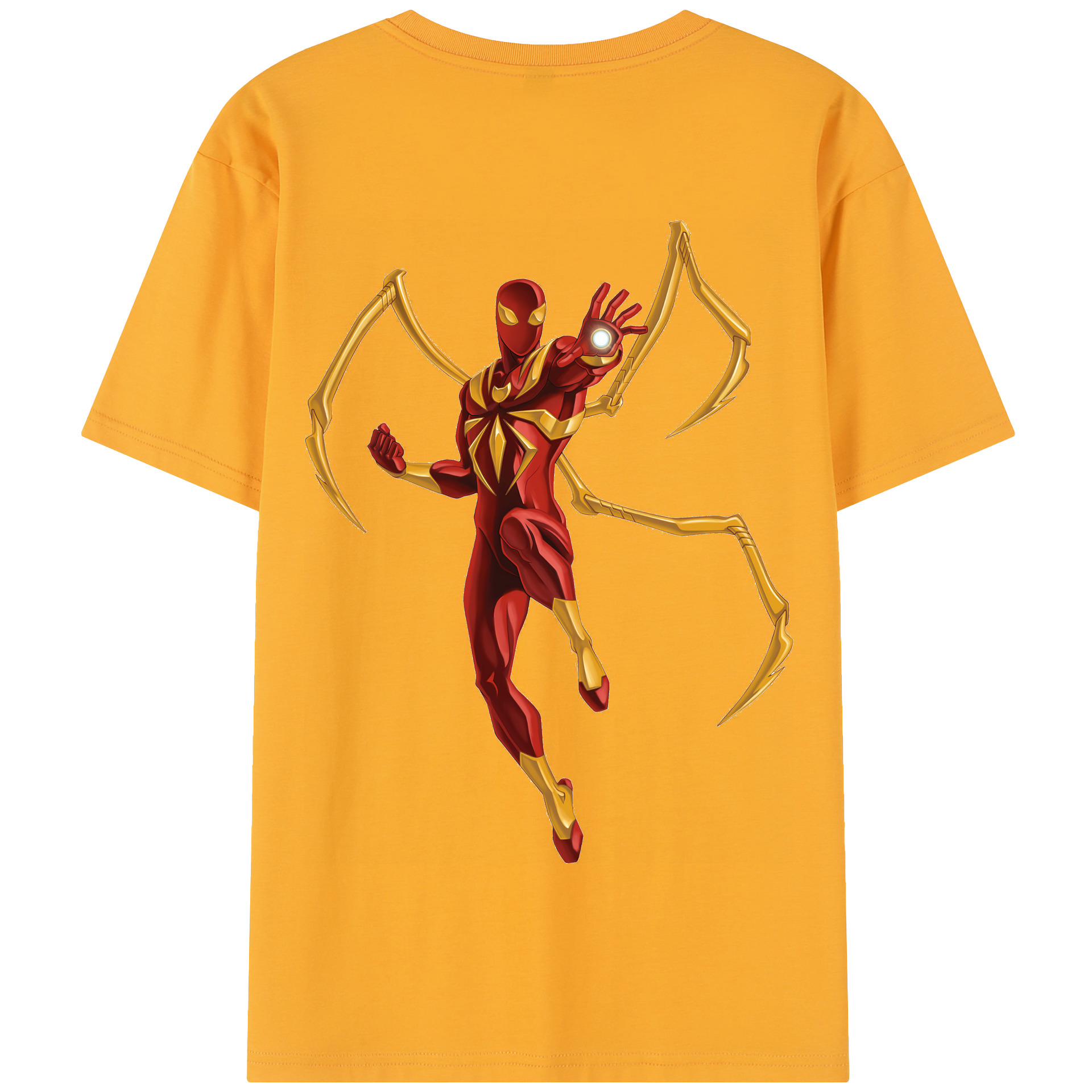 （画像用） Spider Man スパイダーマン 綿100％半袖Tシャツ（背面プリント）
