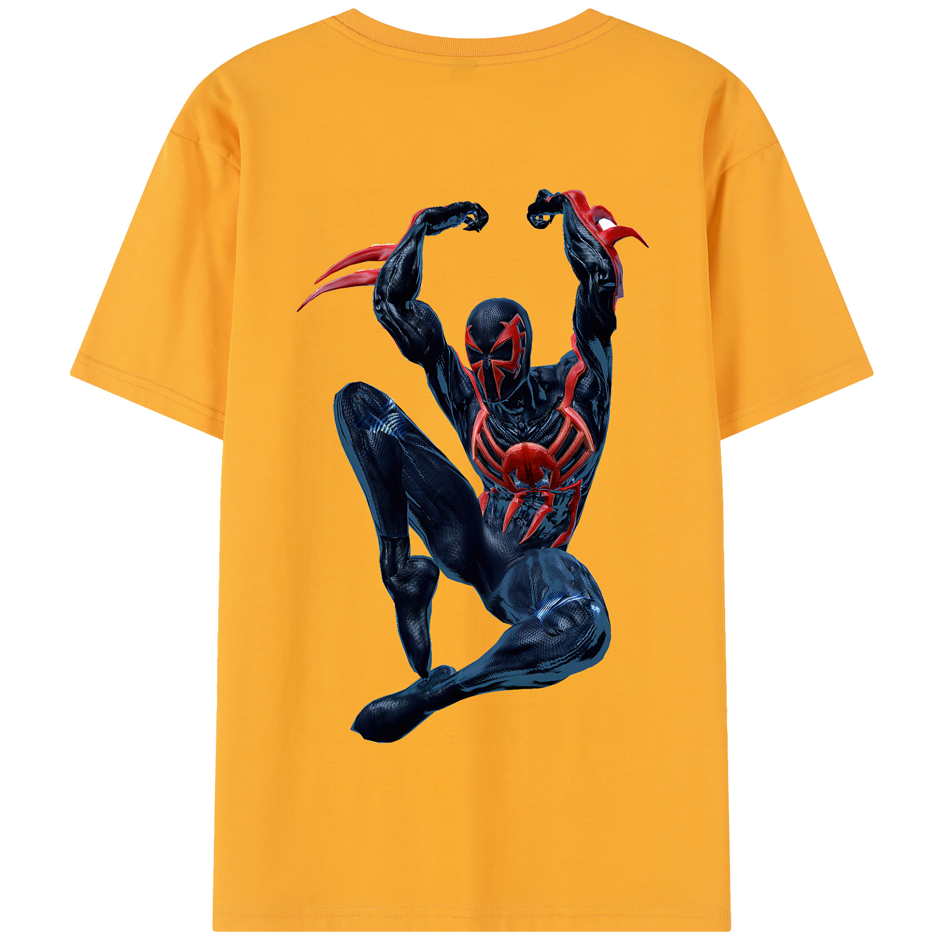 Spider Man スパイダーマン 綿100％半袖Tシャツ（背面プリント）