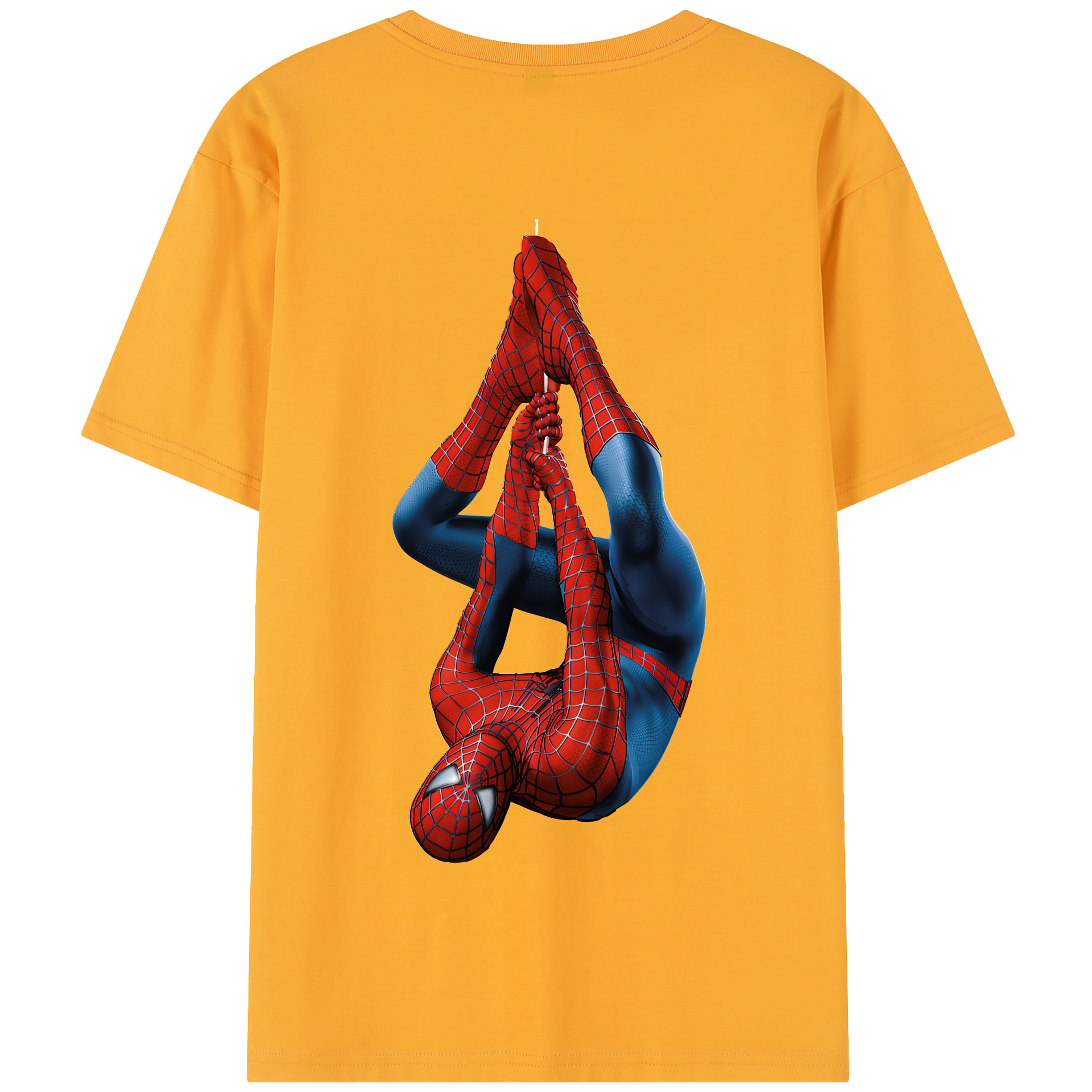 Spider Man スパイダーマン 綿100％半袖Tシャツ（背面プリント）