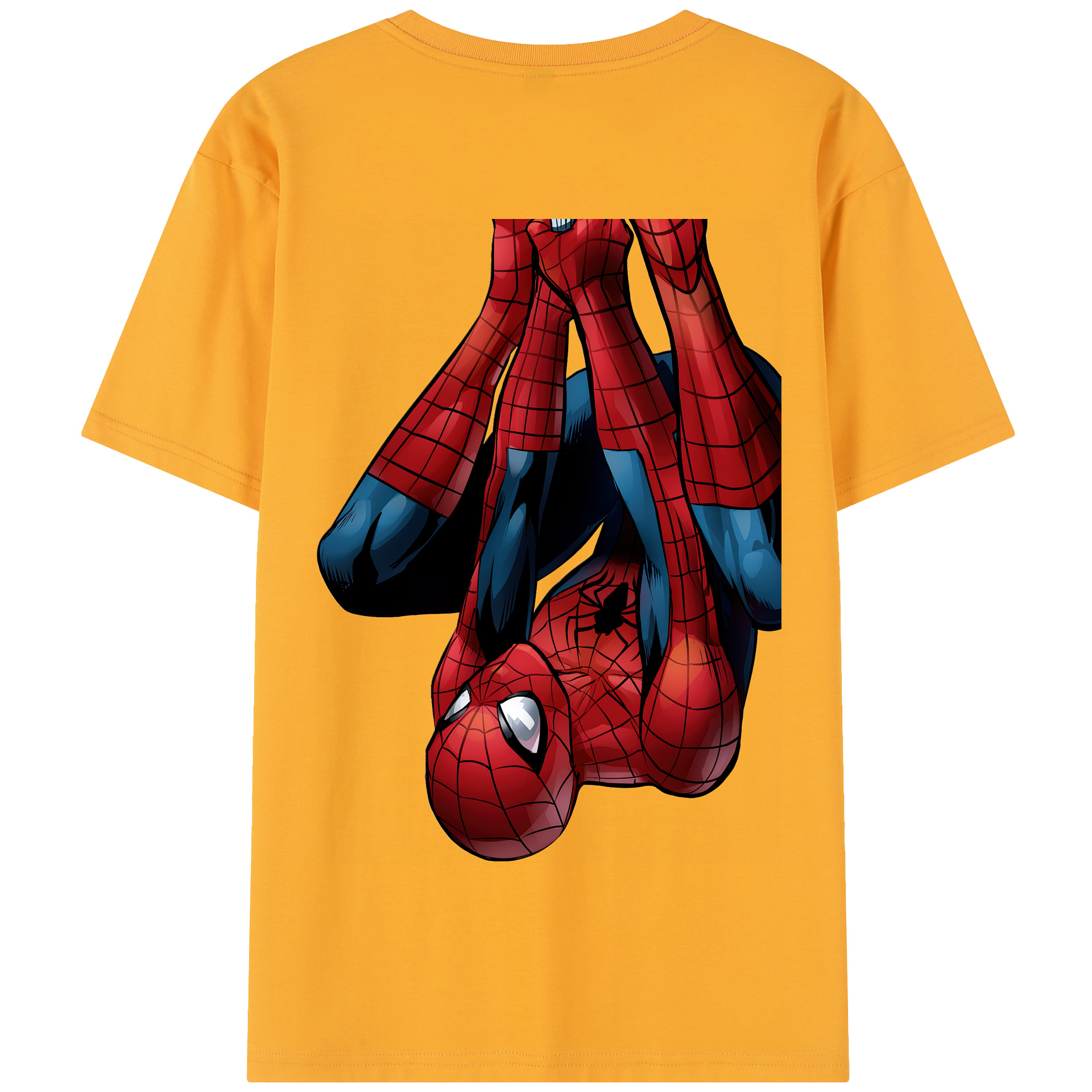 Spider Man スパイダーマン 綿100％半袖Tシャツ（背面プリント）