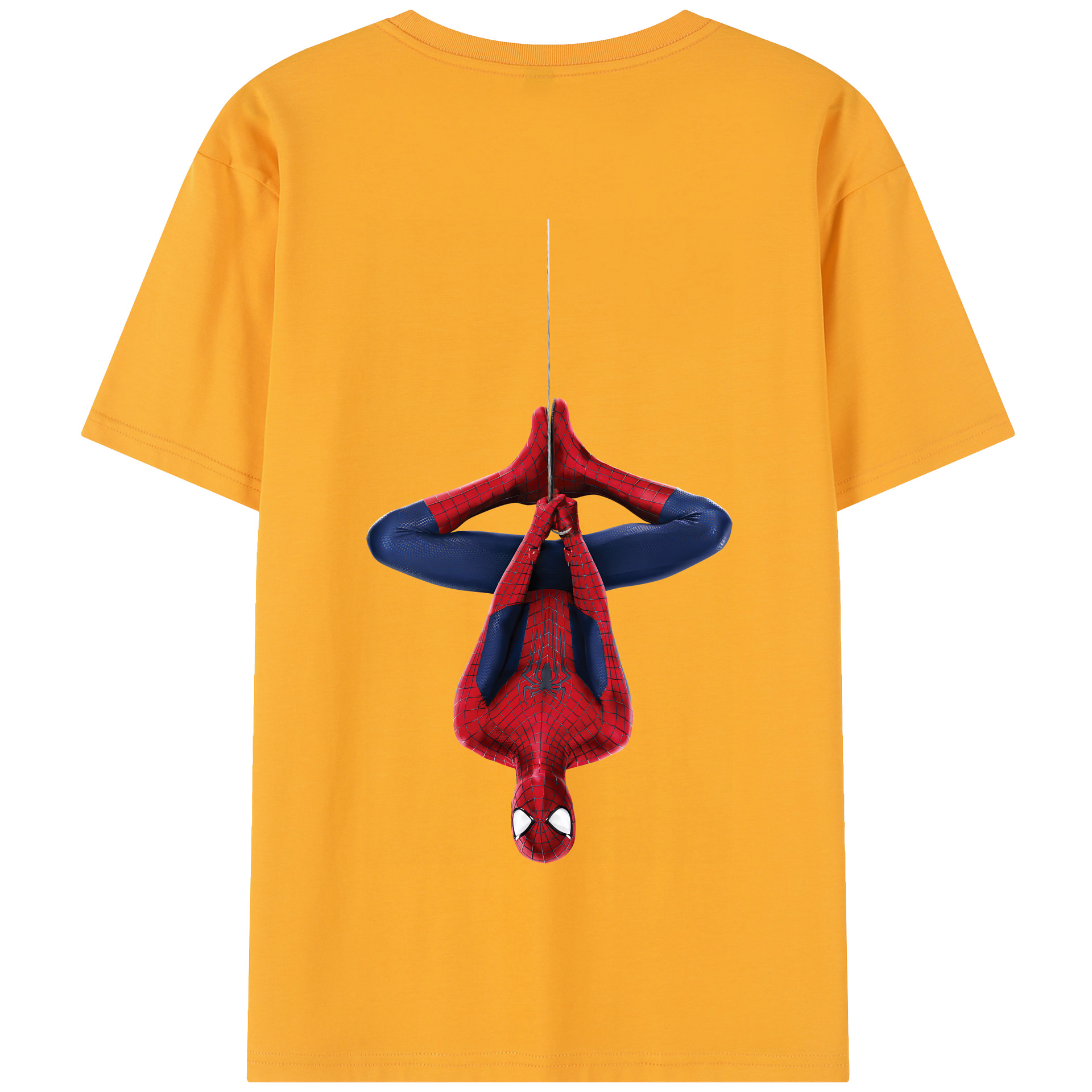 （画像用） Spider Man スパイダーマン 綿100％半袖Tシャツ（背面プリント）