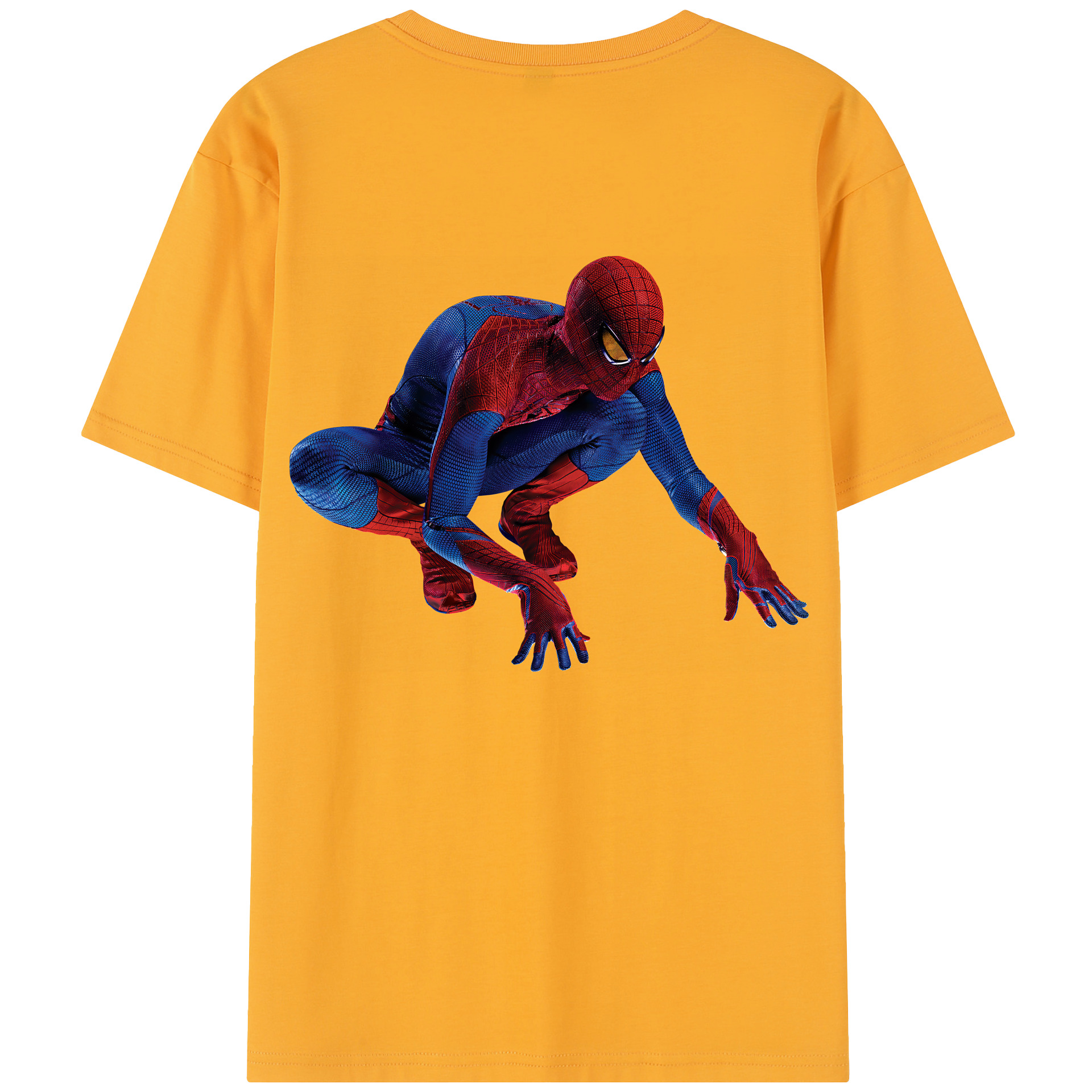 Spider Man スパイダーマン 綿100％半袖Tシャツ（背面プリント）