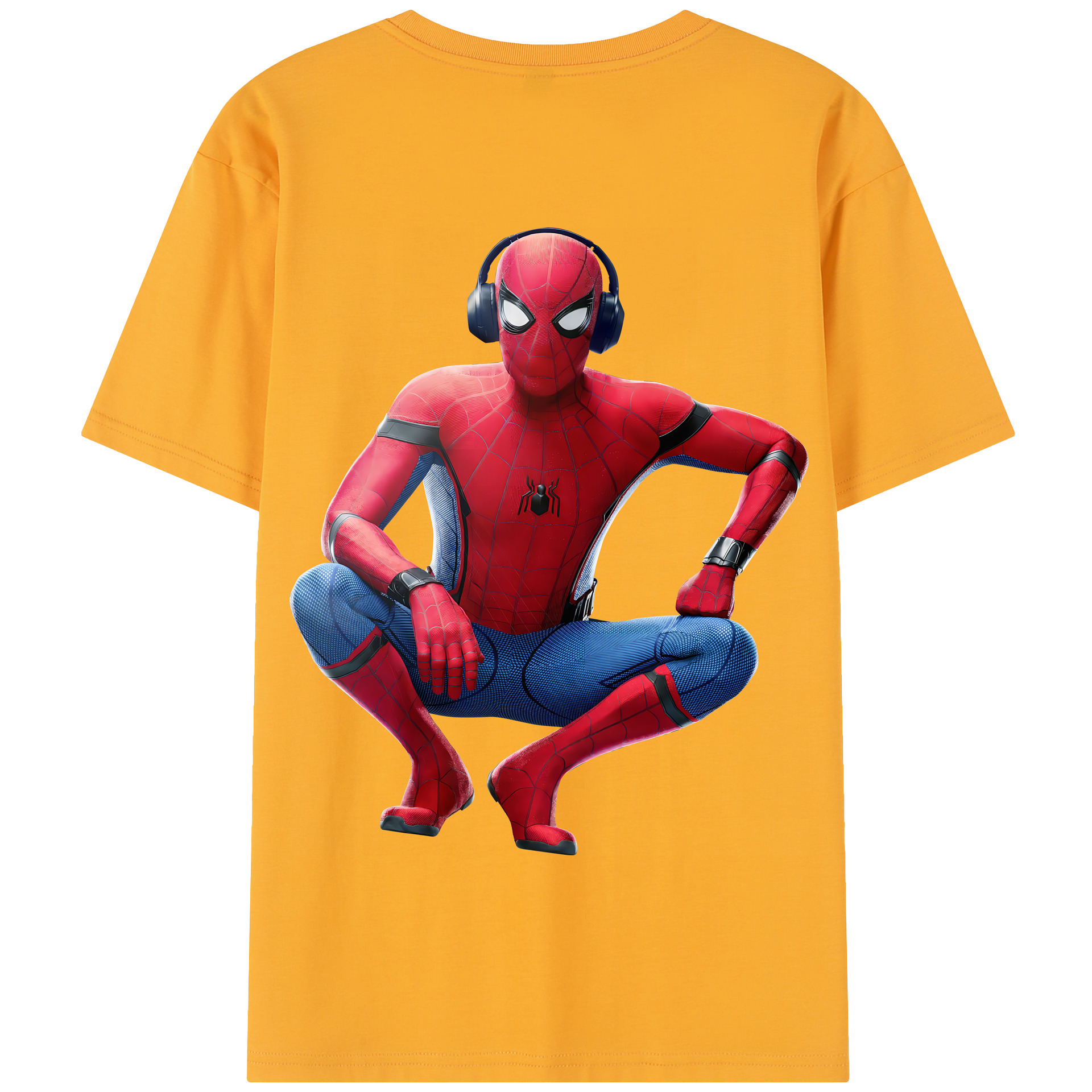 Spider Man スパイダーマン 綿100％半袖Tシャツ（背面プリント）