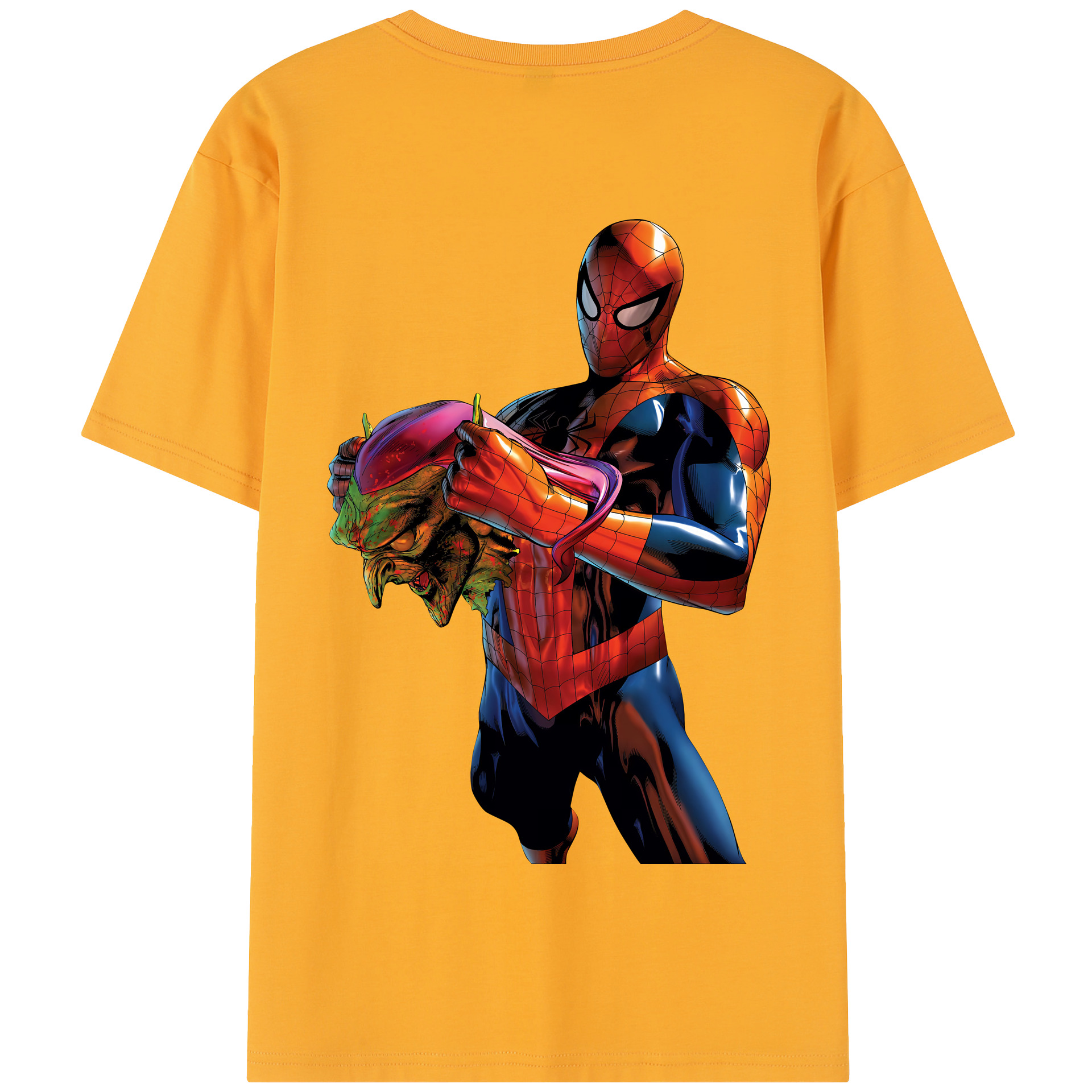 Spider Man スパイダーマン 綿100％半袖Tシャツ（背面プリント）