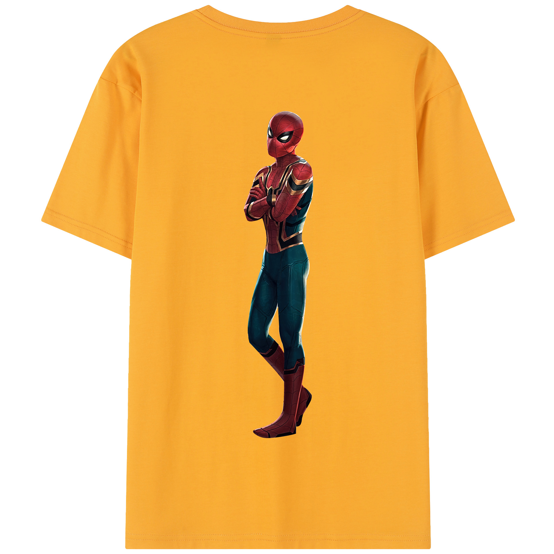 Spider Man スパイダーマン 綿100％半袖Tシャツ（背面プリント）