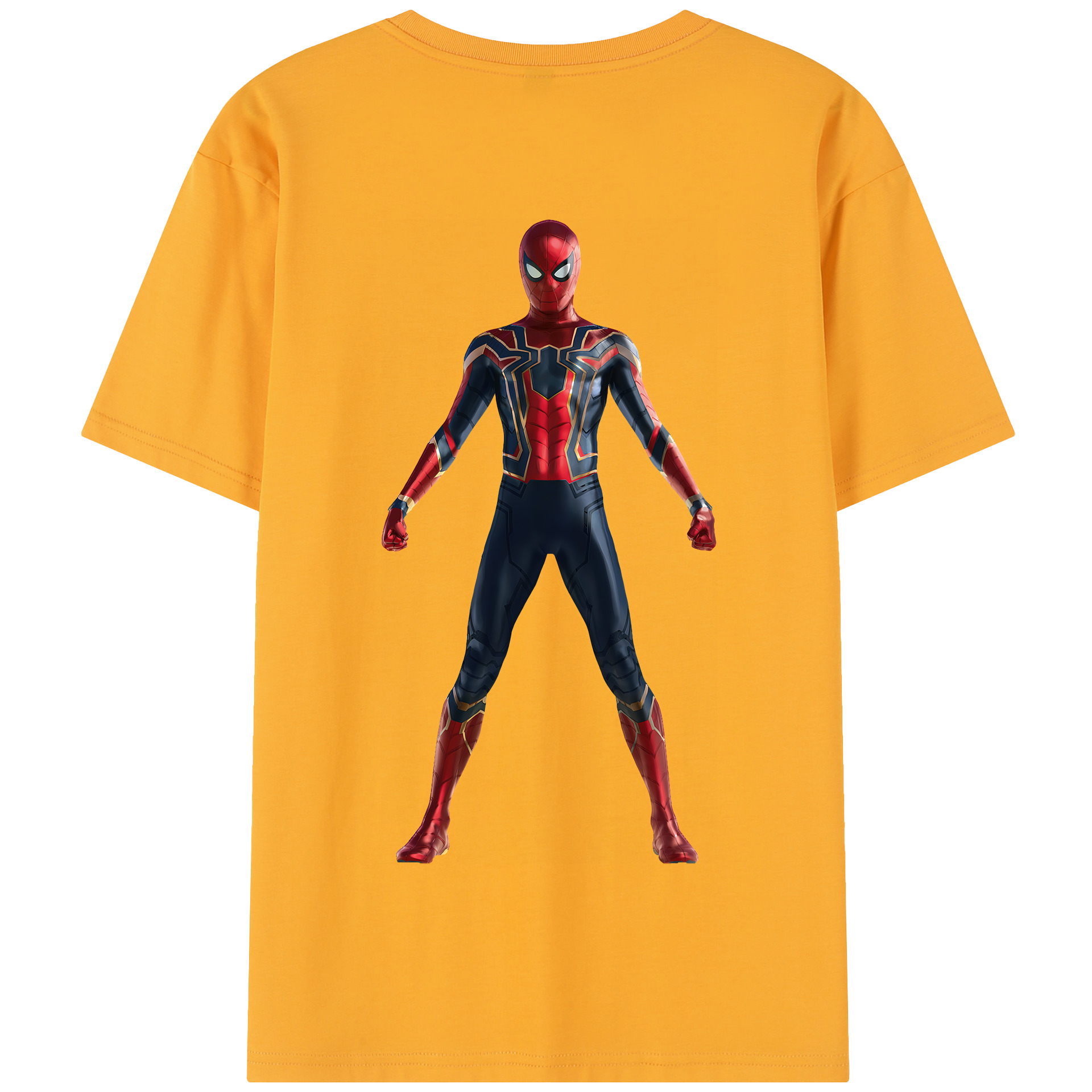 （画像用） Spider Man スパイダーマン 綿100％半袖Tシャツ（背面プリント）