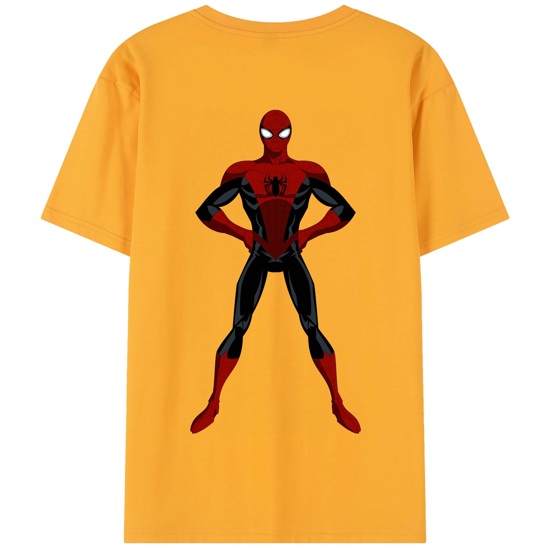 （画像用） Spider Man スパイダーマン 綿100％半袖Tシャツ（背面プリント）