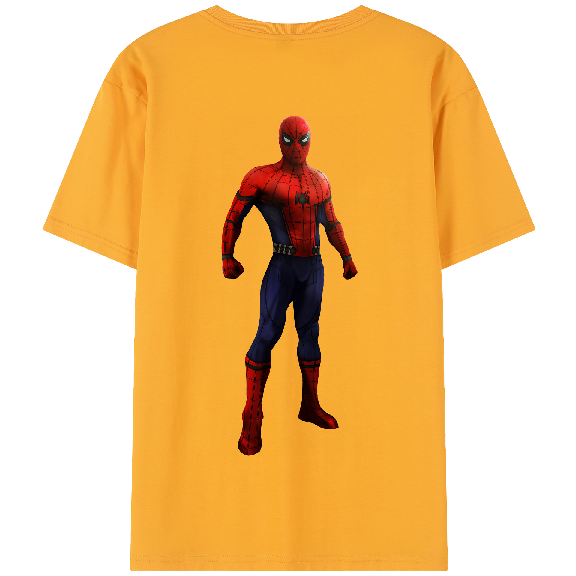 （画像用） Spider Man スパイダーマン 綿100％半袖Tシャツ（背面プリント）