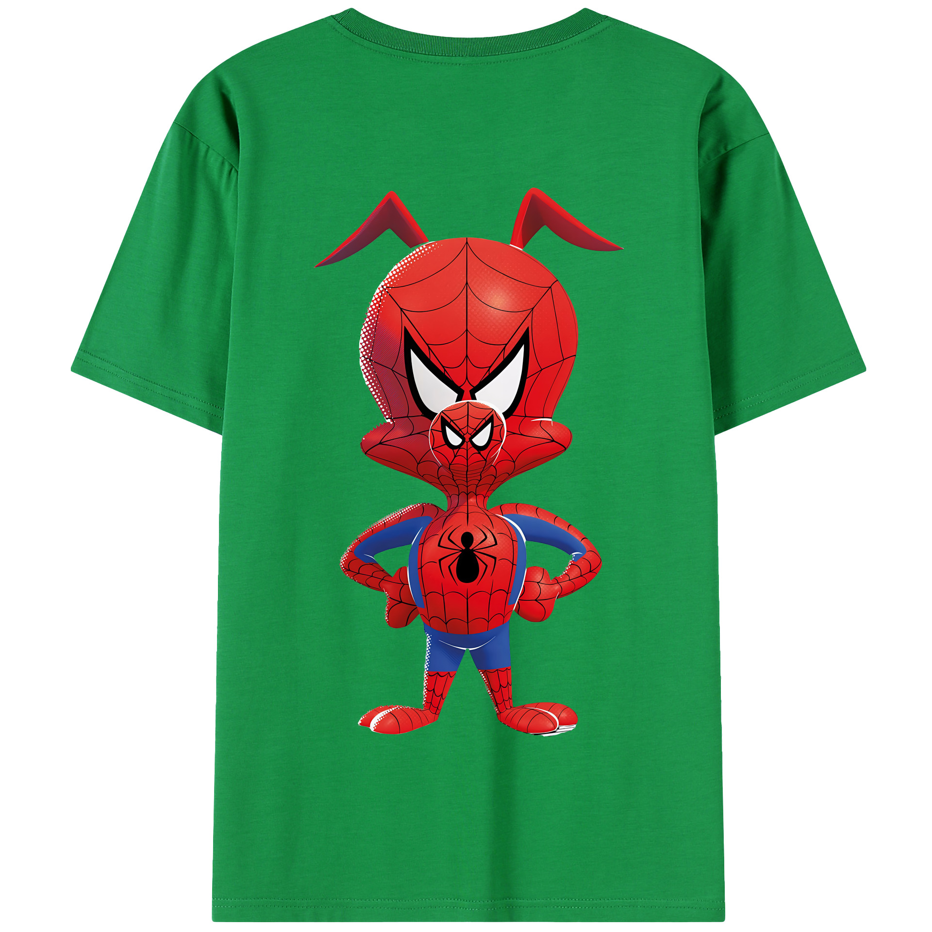 （画像用） Spider Man スパイダーマン 綿100％半袖Tシャツ（背面プリント）