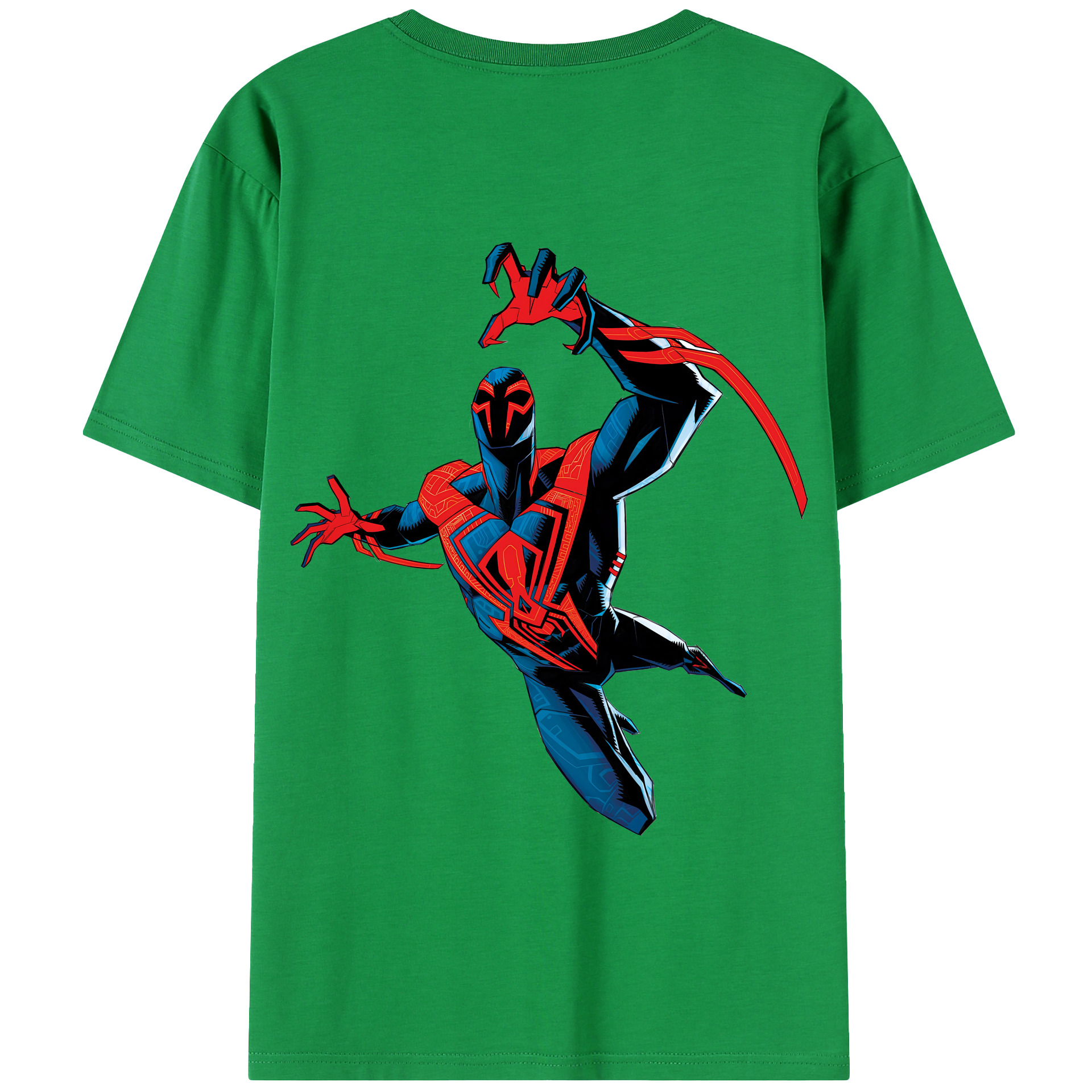 （画像用） Spider Man スパイダーマン 綿100％半袖Tシャツ（背面プリント）