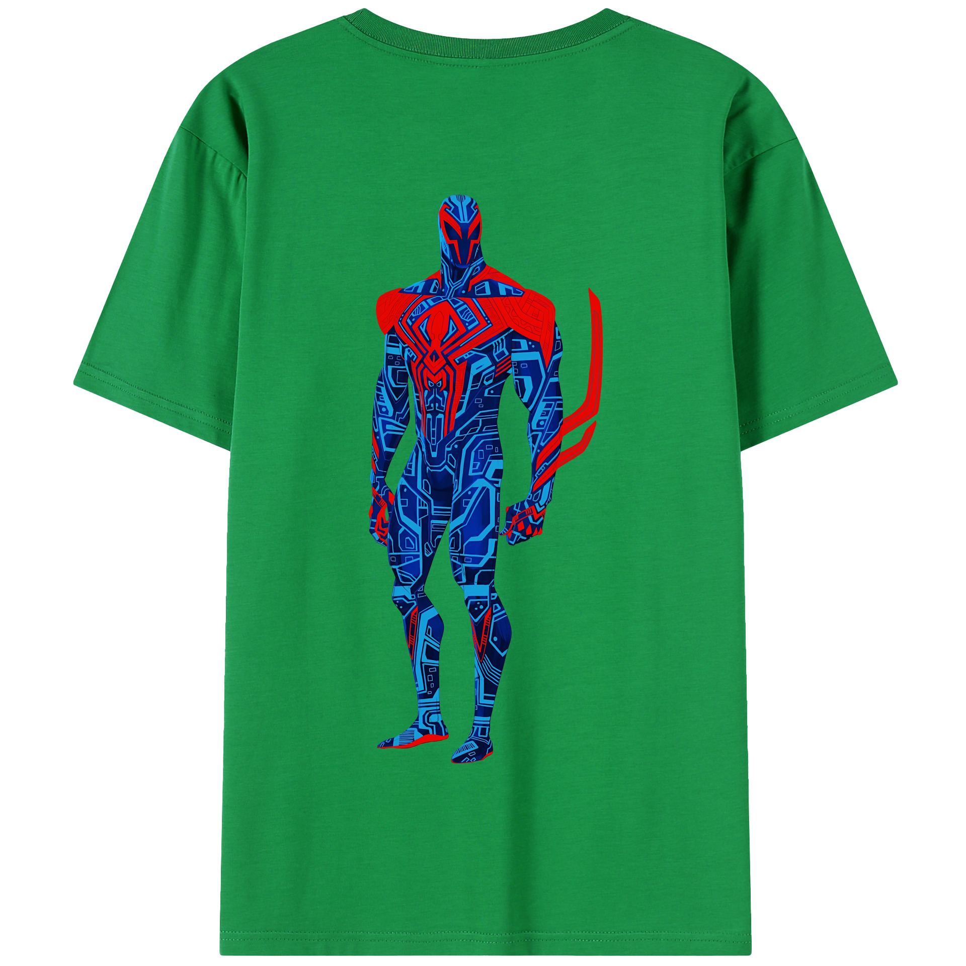 （画像用） Spider Man スパイダーマン 綿100％半袖Tシャツ（背面プリント）