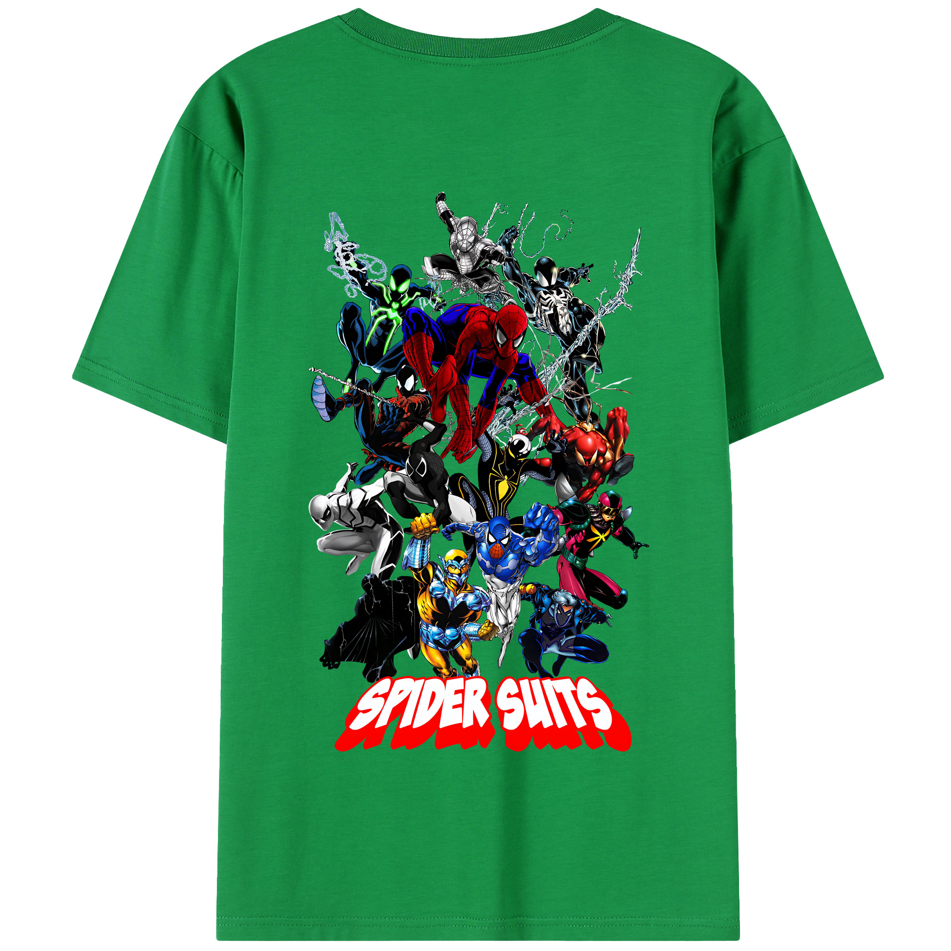 （画像用） Spider Man スパイダーマン 綿100％半袖Tシャツ（背面プリント）