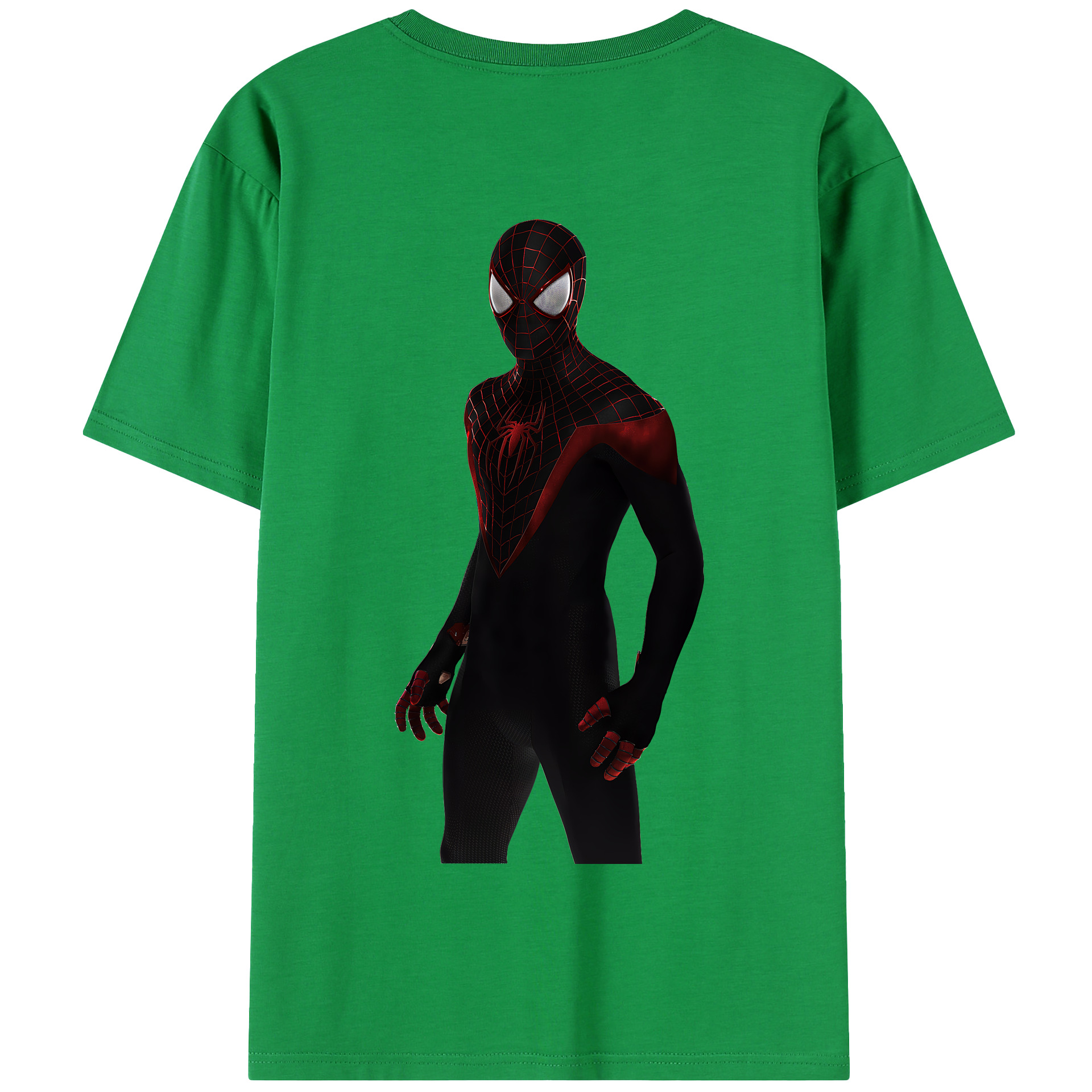 （画像用） Spider Man スパイダーマン 綿100％半袖Tシャツ（背面プリント）